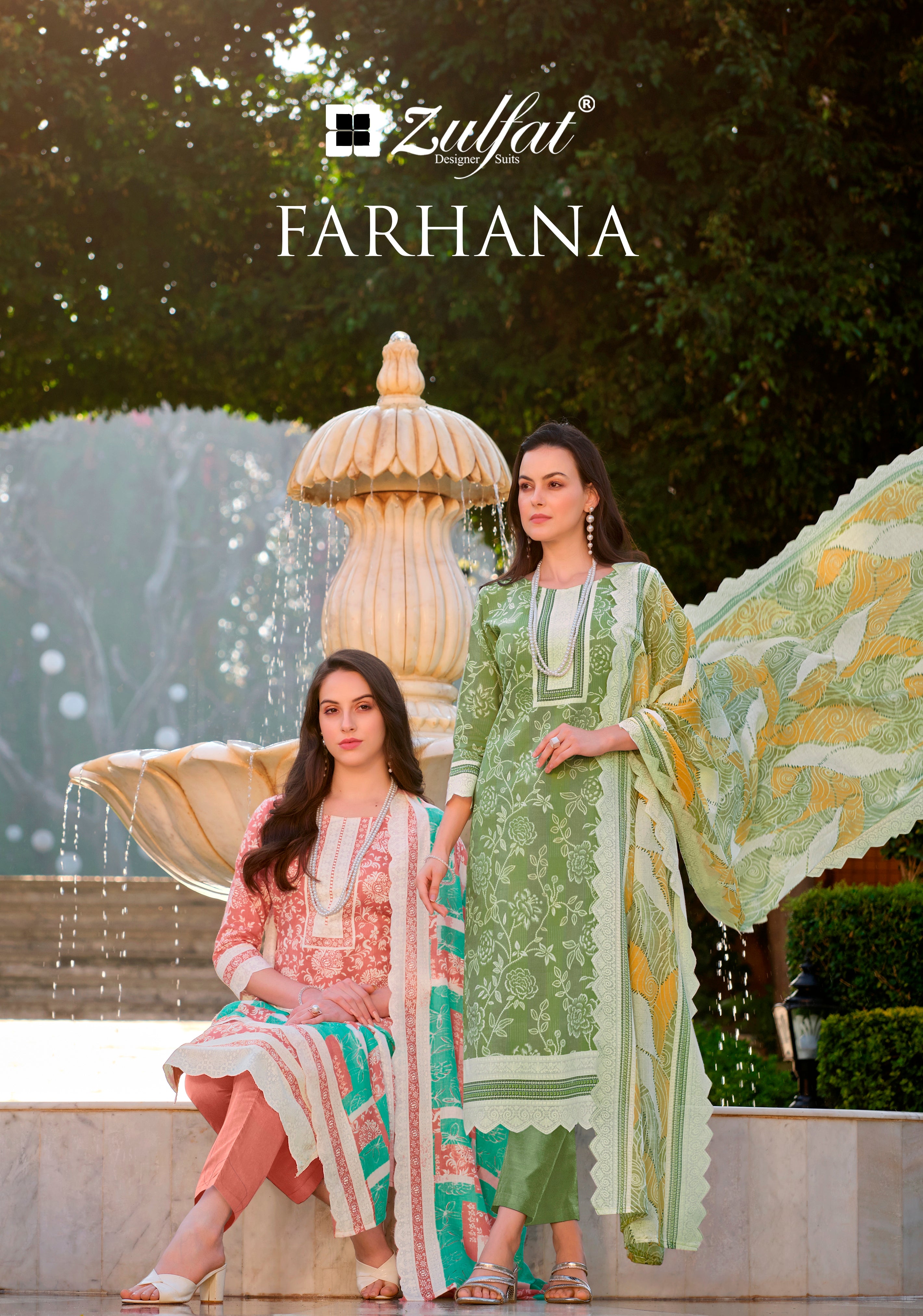 Zulfat Designer Suits Farhana Vol 2 Cotton Digital Print Salwar Suits Wholesale Supplier