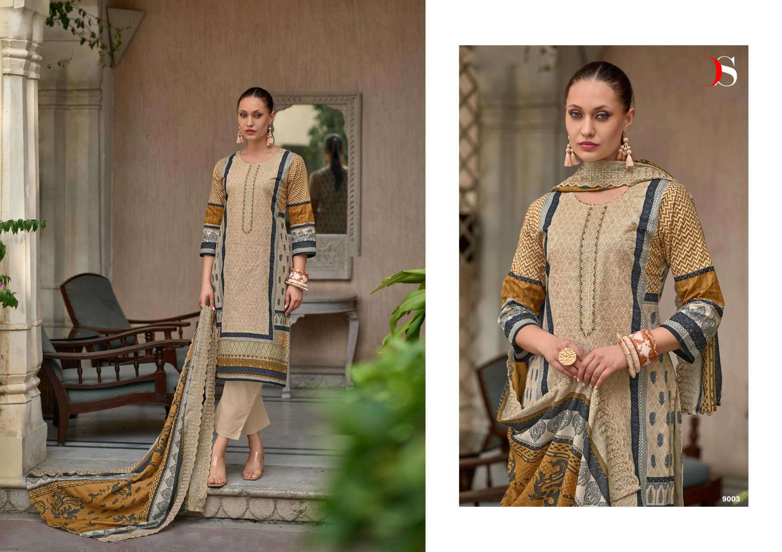 Deepsy Suits Bin Saeed Vol 9 Cotton With Embroidery Work Pakistani Salwar Kameez Catalogue