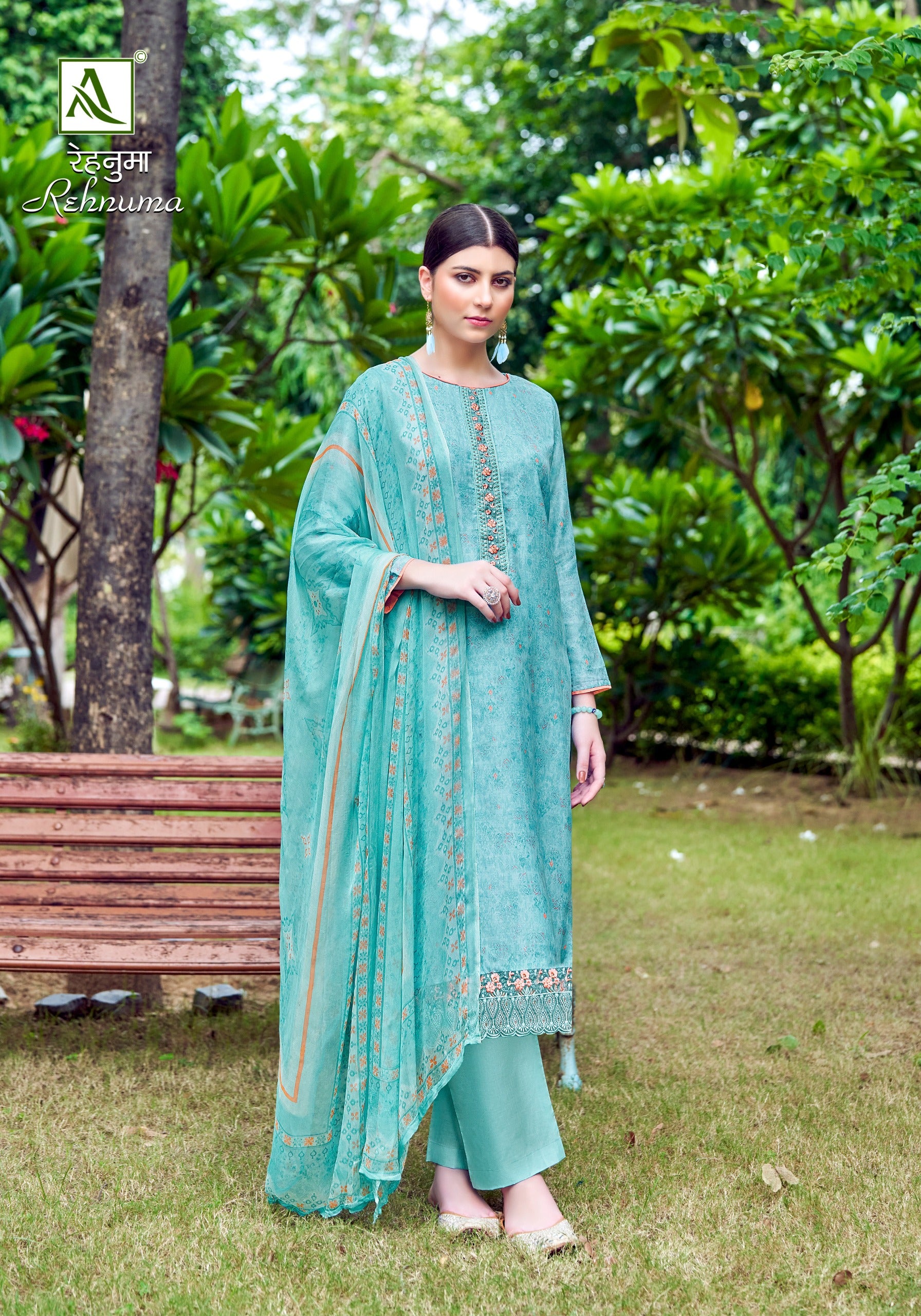 Alok Suit Rehnuma Muslin With Embroidery Work Latest Salwar Suit Collection