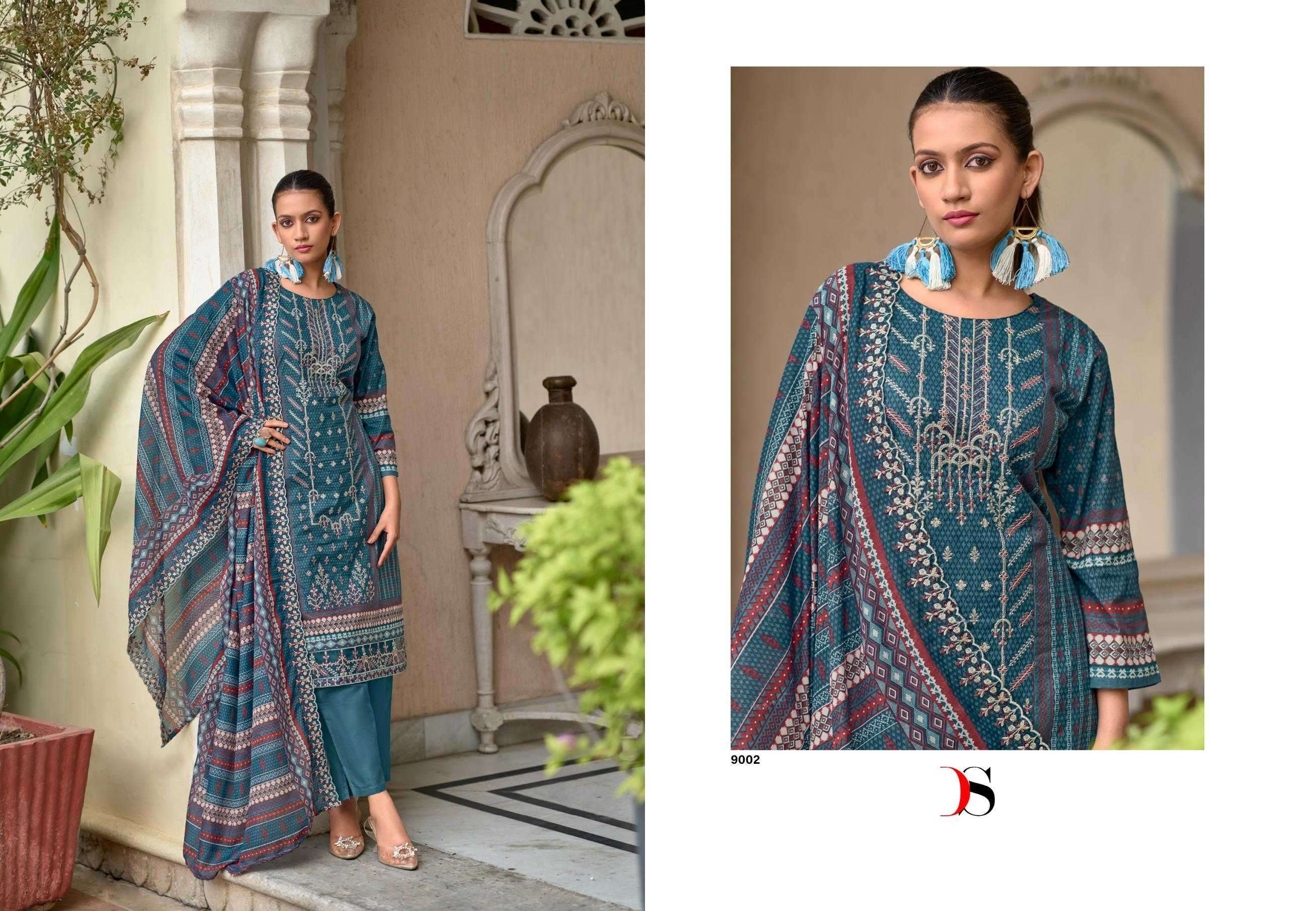 Deepsy Suits Bin Saeed Vol 9 Cotton With Embroidery Work Pakistani Salwar Kameez Catalogue