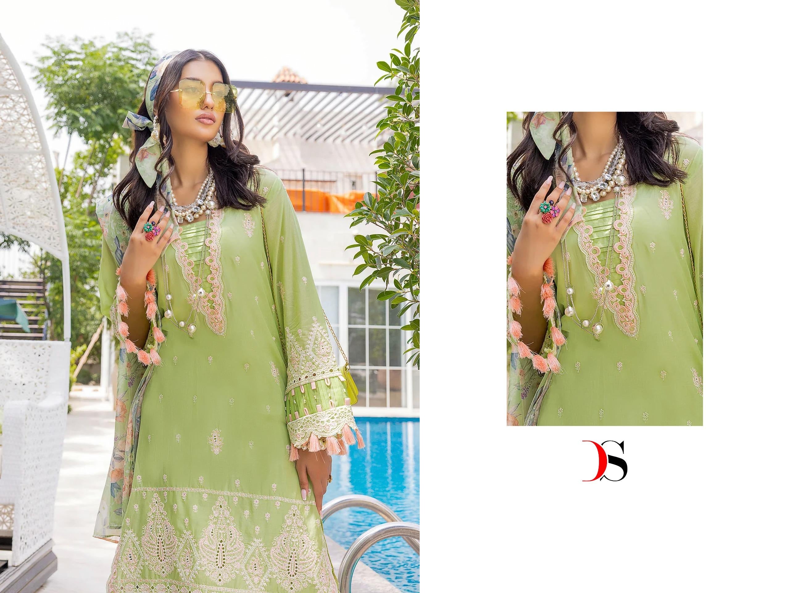 Deepsy Suits Adan’a Libas Inylays 24 Cotton With Embroidery Work Pakistani Suits Wholesale Supplier In Surat
