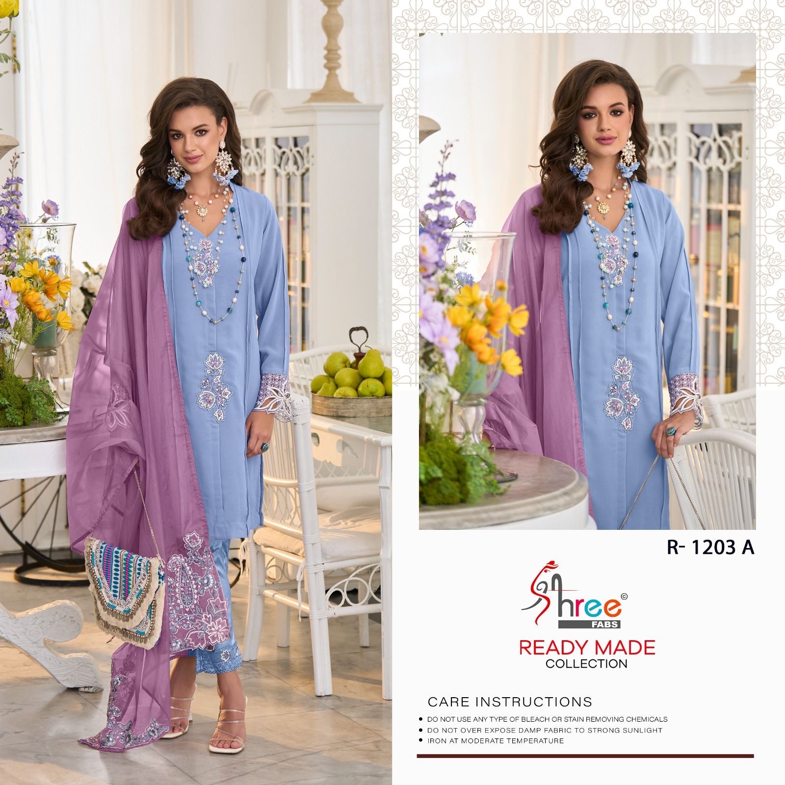 Shree Fabs R 1203 Fox Georgette With Khatli Work Readymade Pakistani Suits Wholesaler In Surat