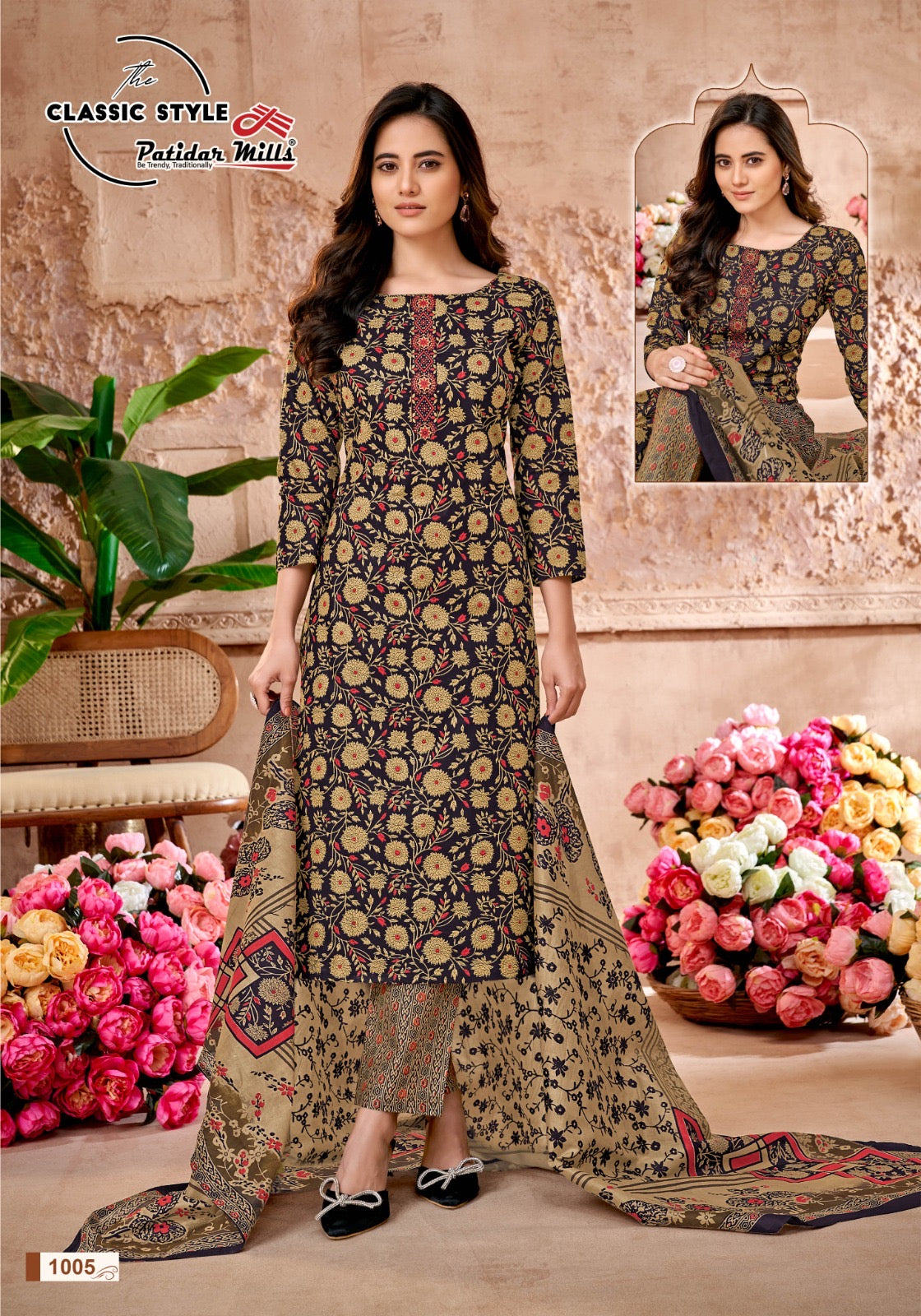 Patidar Mills The Classic Style Pure Cotton Printed Dress Material Jetpur