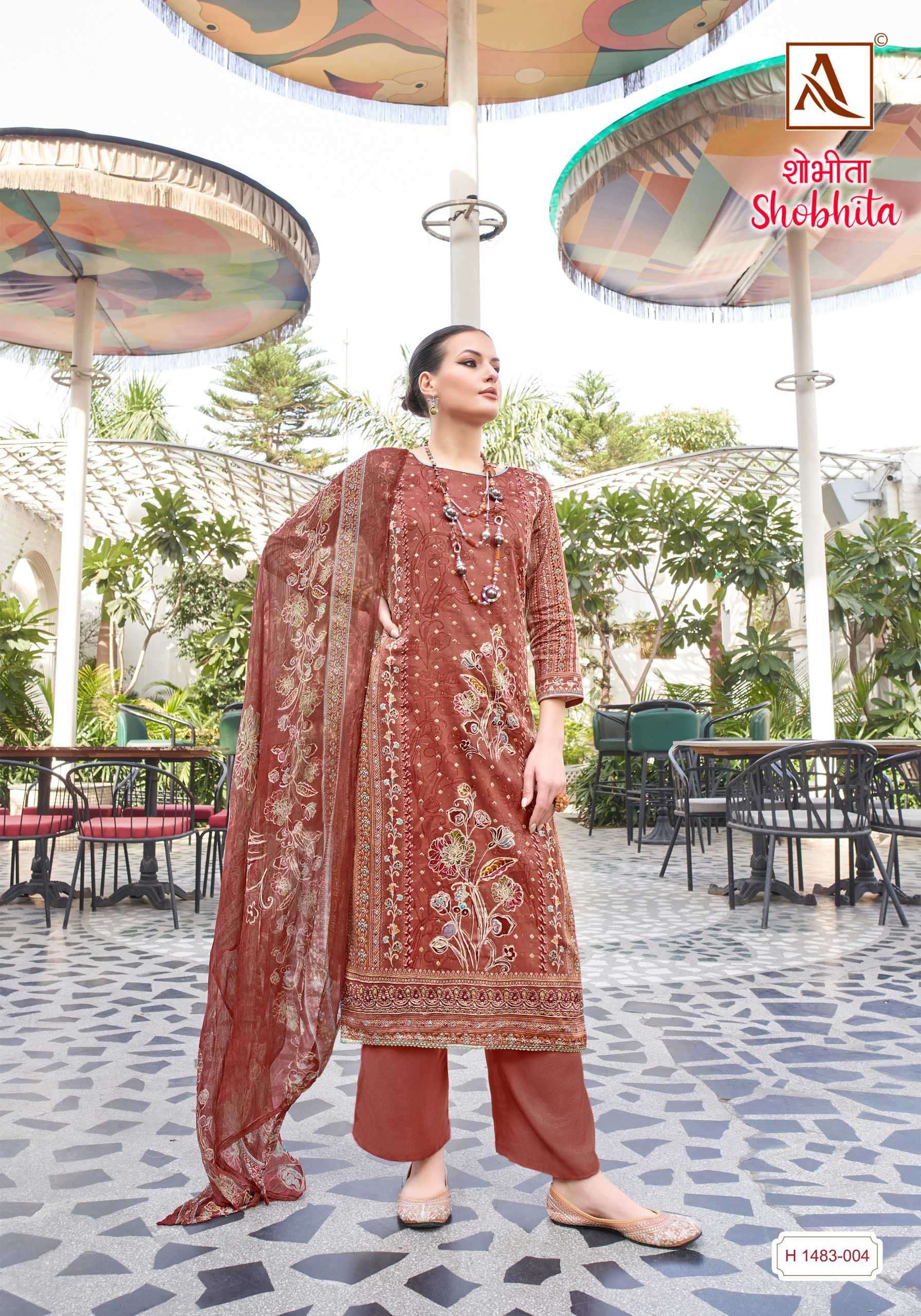 Alok Suit Shobita Jam Cotton With Embroidery Work Salwar Suits Supplier In Surat
