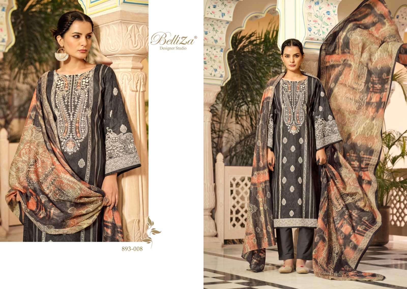 Belliza Designer Studio Naira Vol 41 Cotton With Embroidery Work Salwar Suits Manufacturer In Surat