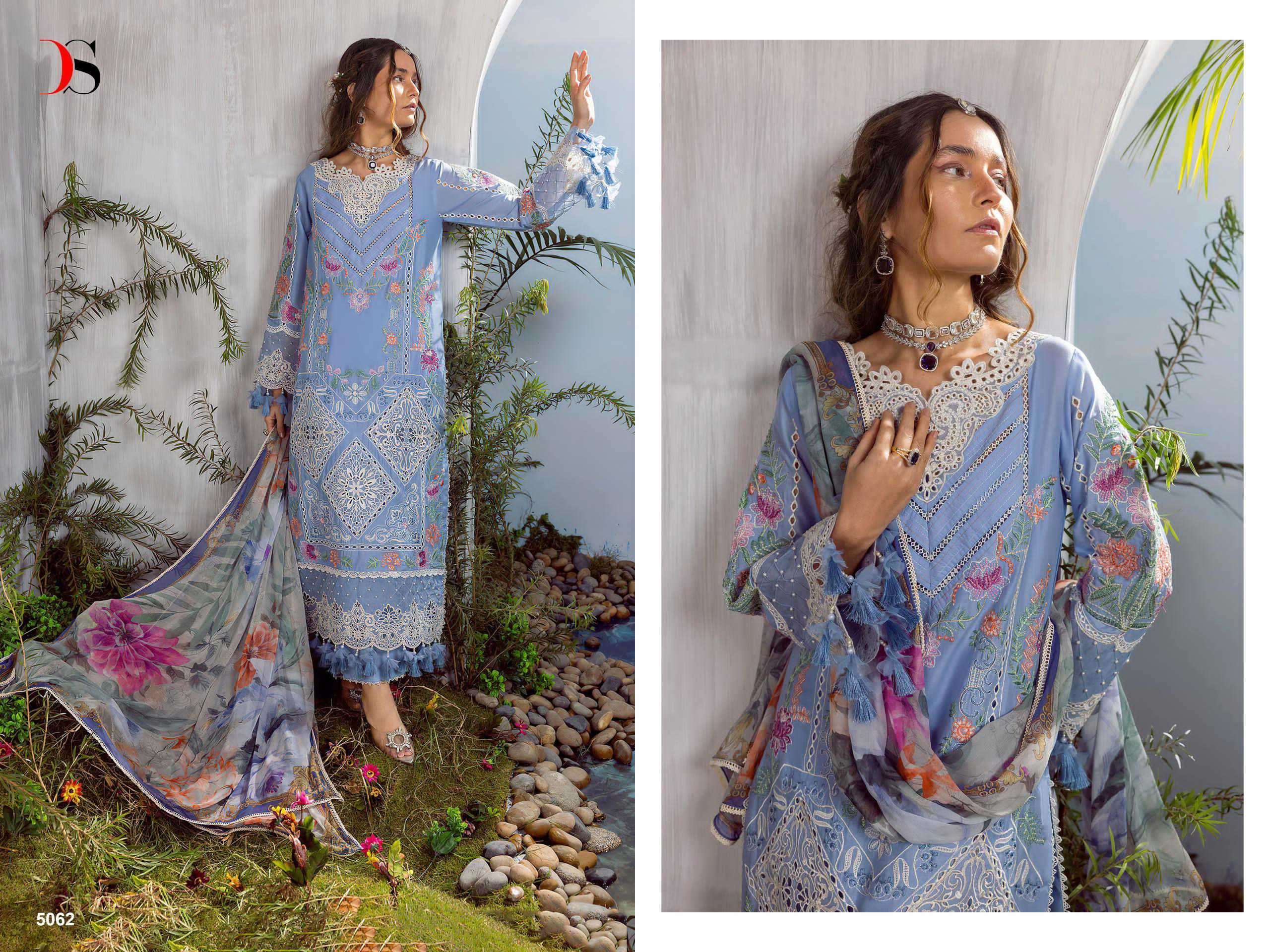 Deepsy Suits Sana Safinaz 2 Cotton With Embroidery Work Pakistani Dress Material At Best Rate