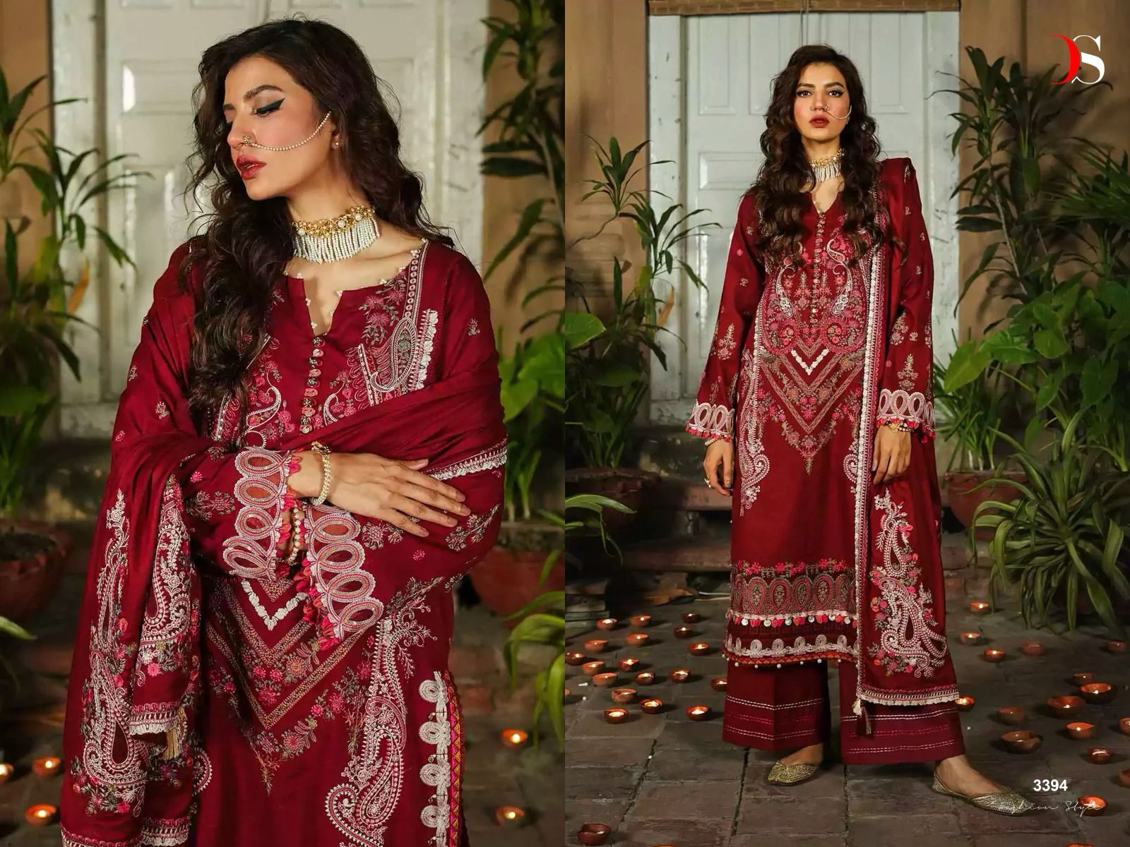 Deepsy Suits Elaf Luxury 24 Rayon Cotton With Embroidery Work Pakistani Suits Supplier In Surat