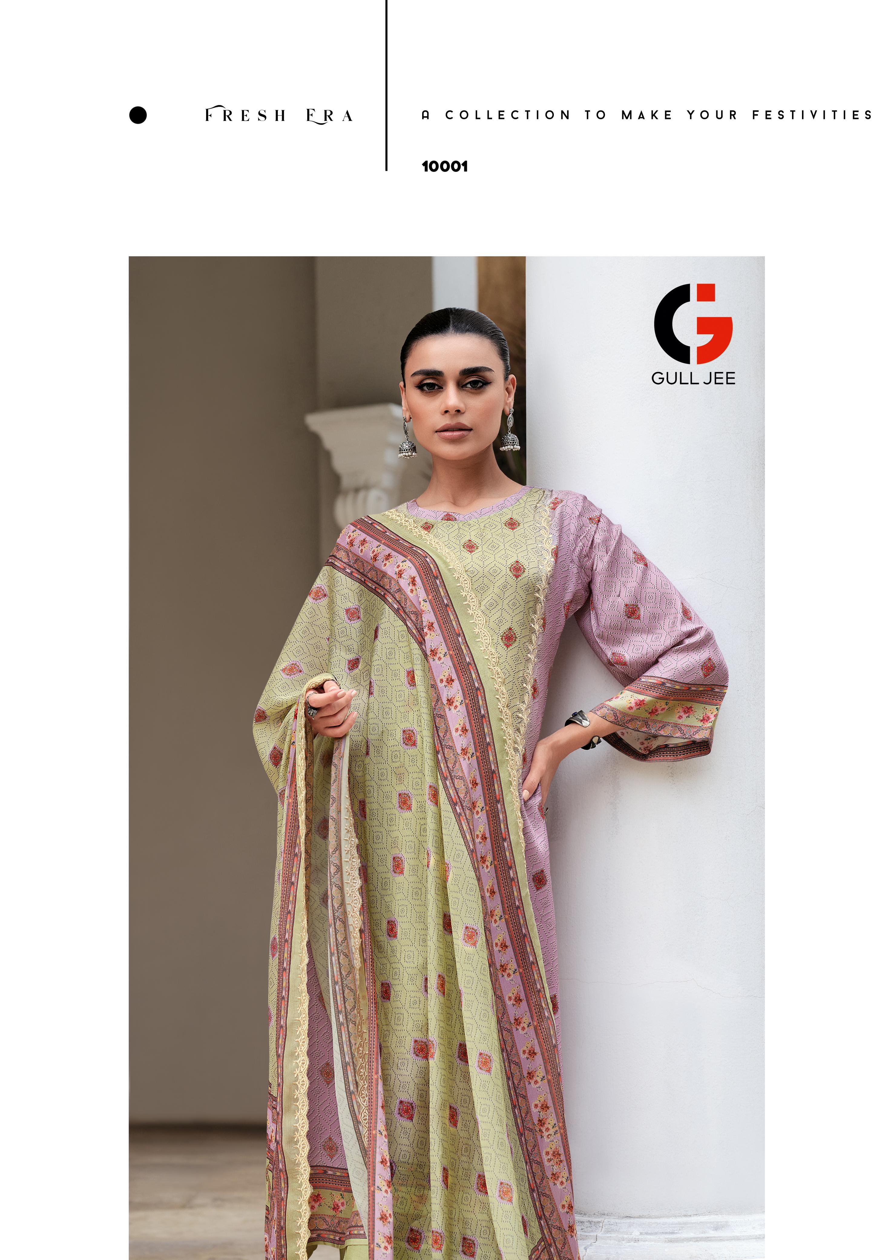 Gull Jee Israt Viscose Muslin Digital Print Embroidery Work Salwar Suit Latest Eid Collection 2024