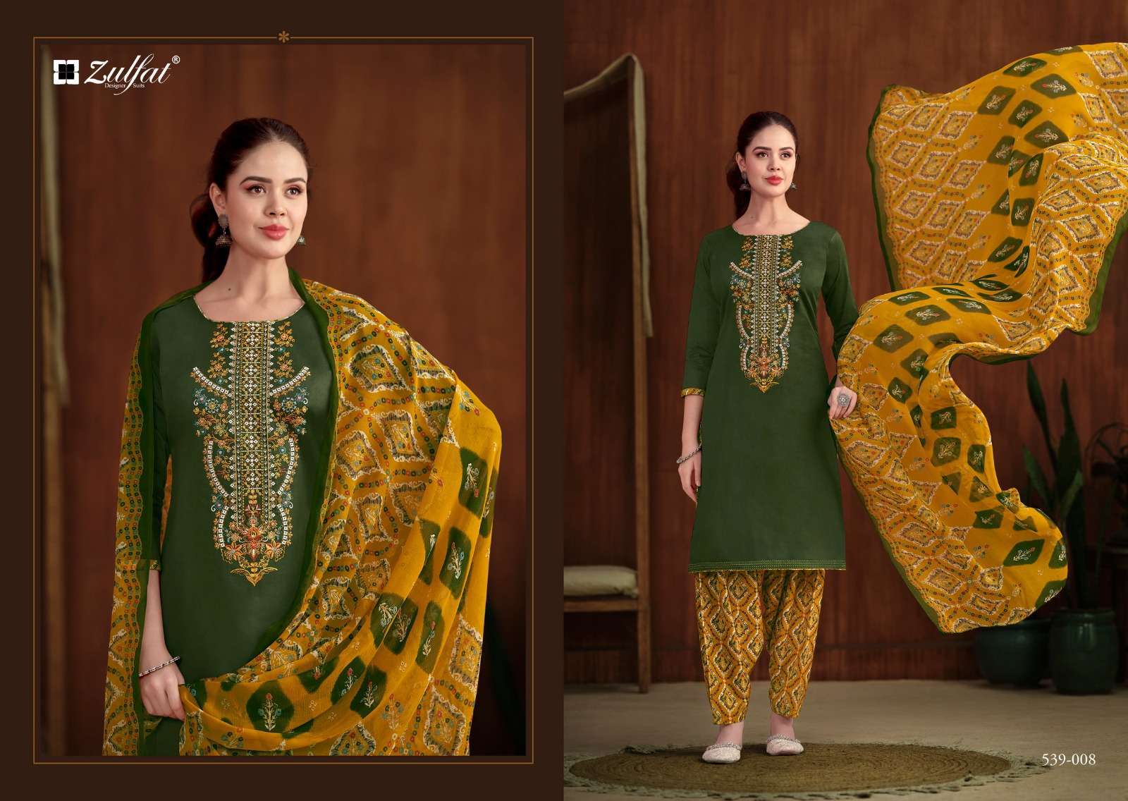 Zulfat Designer Suits Shanaya Jam Cotton With Embroidery Work Salwar Suits For Women