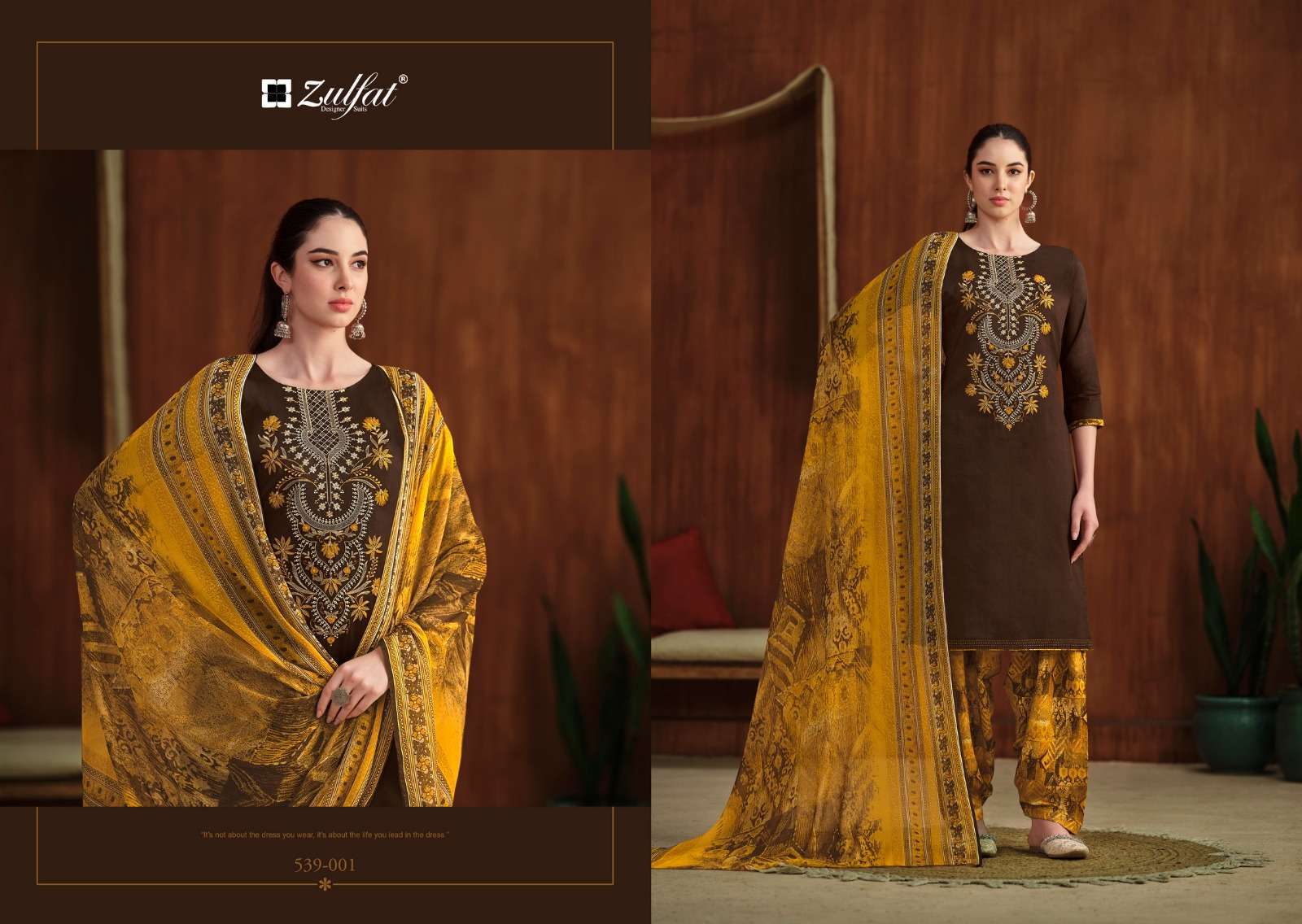 Zulfat Designer Suits Shanaya Jam Cotton With Embroidery Work Salwar Suits For Women