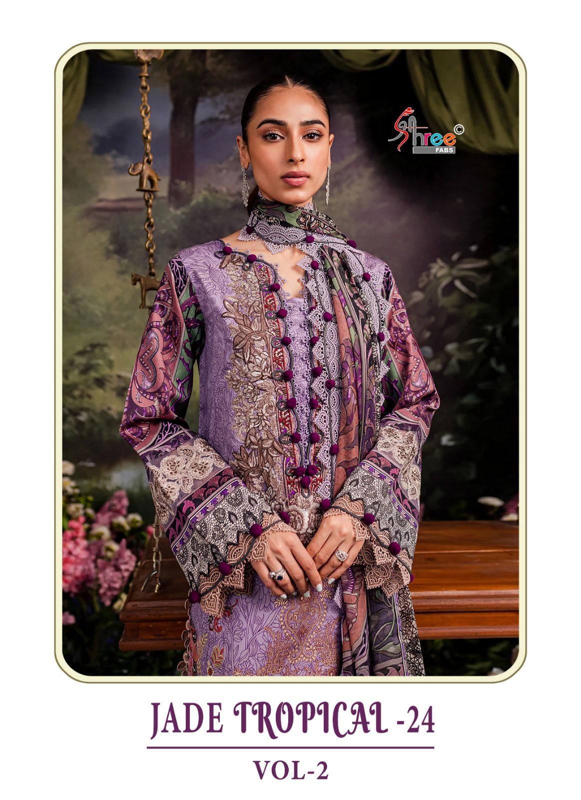 Shree fabs Jade Tropical-24 Vol 2 Cotton Printed With Embroidery Work Cotton Dupatta Pakistani Salwar Suits Online India