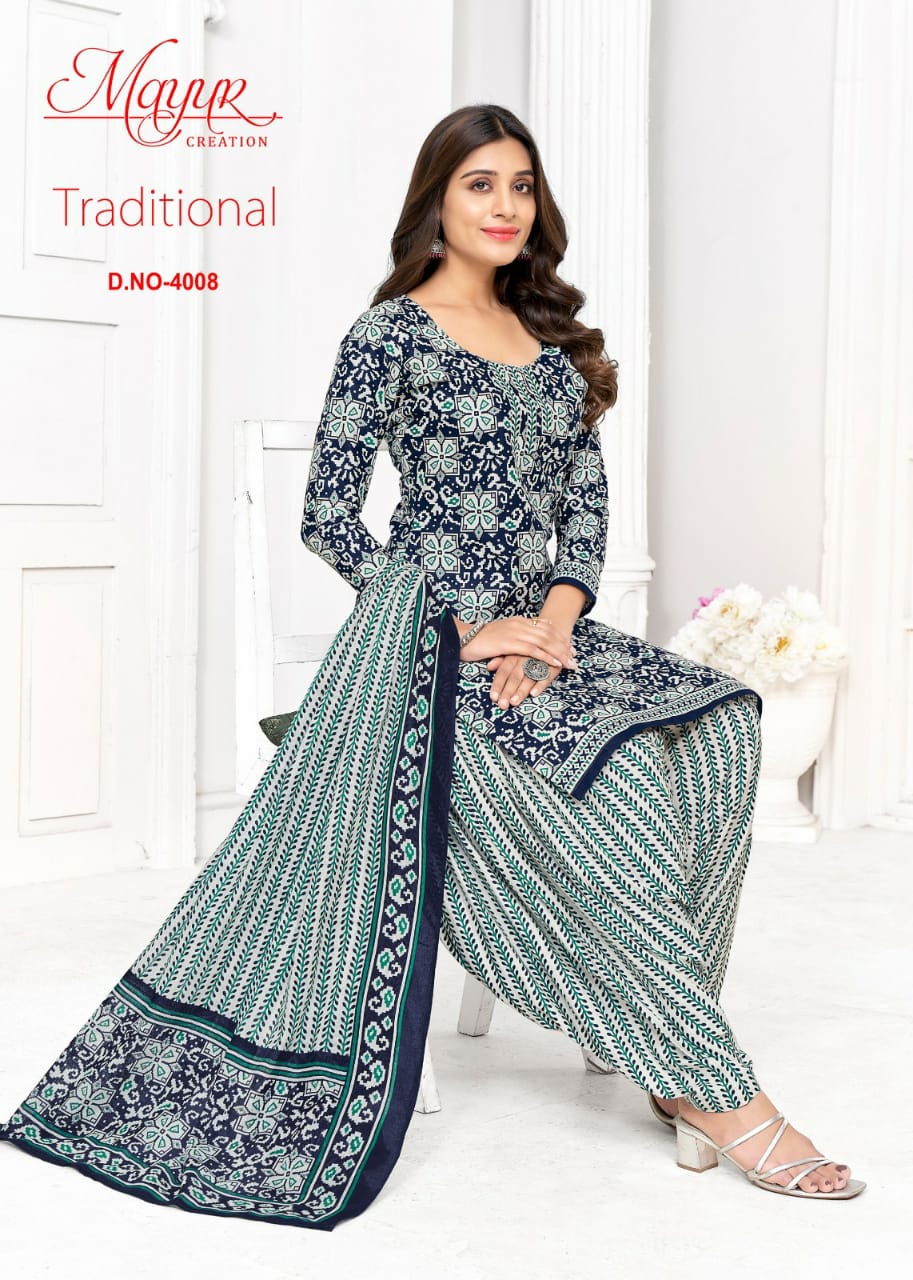 Mayur Creation Traditional Vol 4 Cotton Printed Dress Material Wholesale Supplier In Jetpur - jilaniwholesalesuit