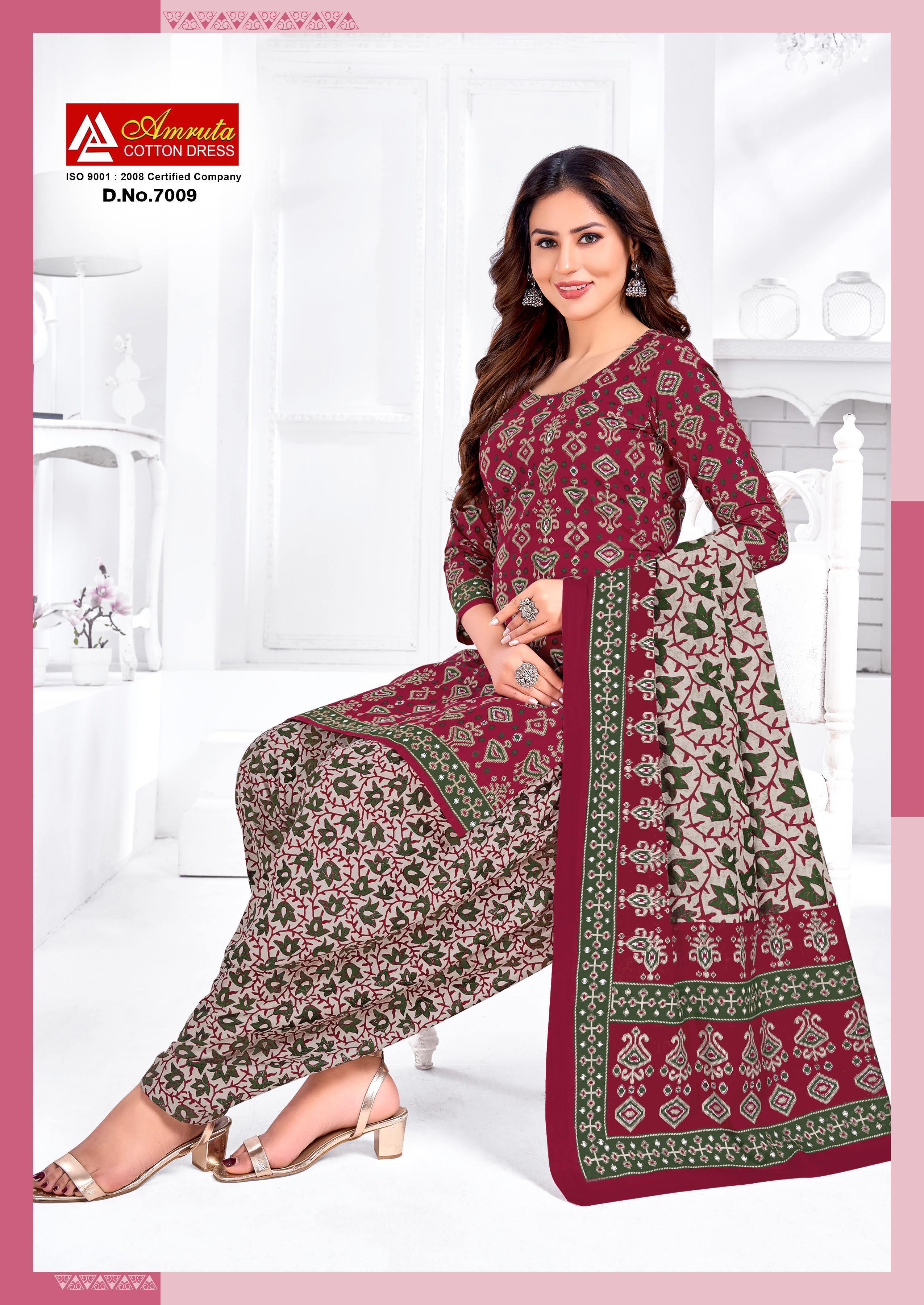 Amruta Cotton Dress Ikkat Special Vol 7 Pure Cotton dress Material Manufacturer In Jetpur - jilaniwholesalesuit