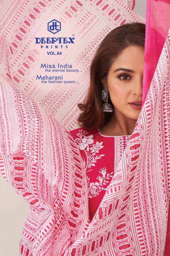 Deeptex Miss India Vol 84 Cotton Printed Dress Material Wholesale Supplier In Jetpur