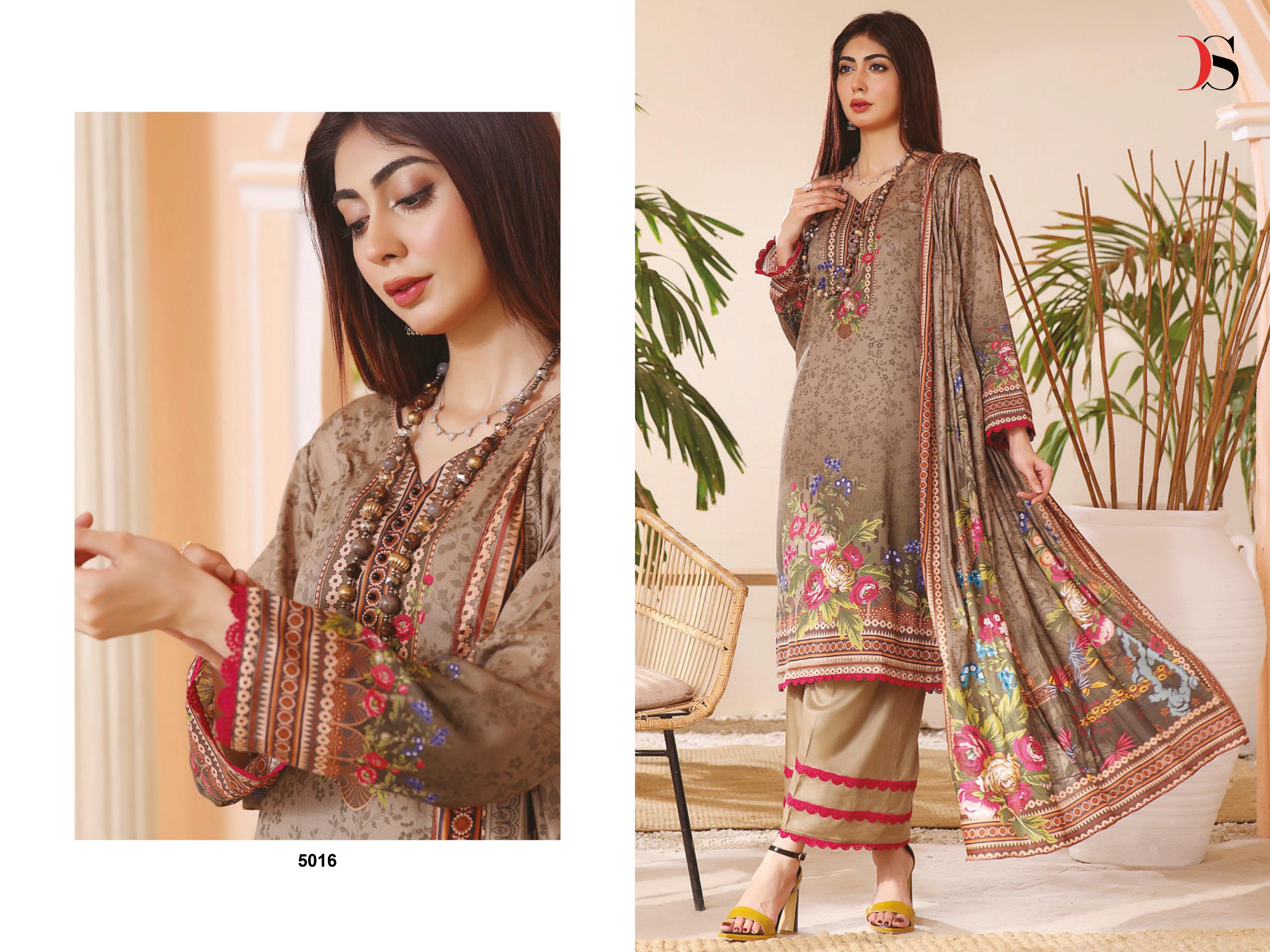 Deepsy Suits Firdous Lawn 24 Cotton With Embroidery Work Pakistani Dress Material At Wholesale Rate