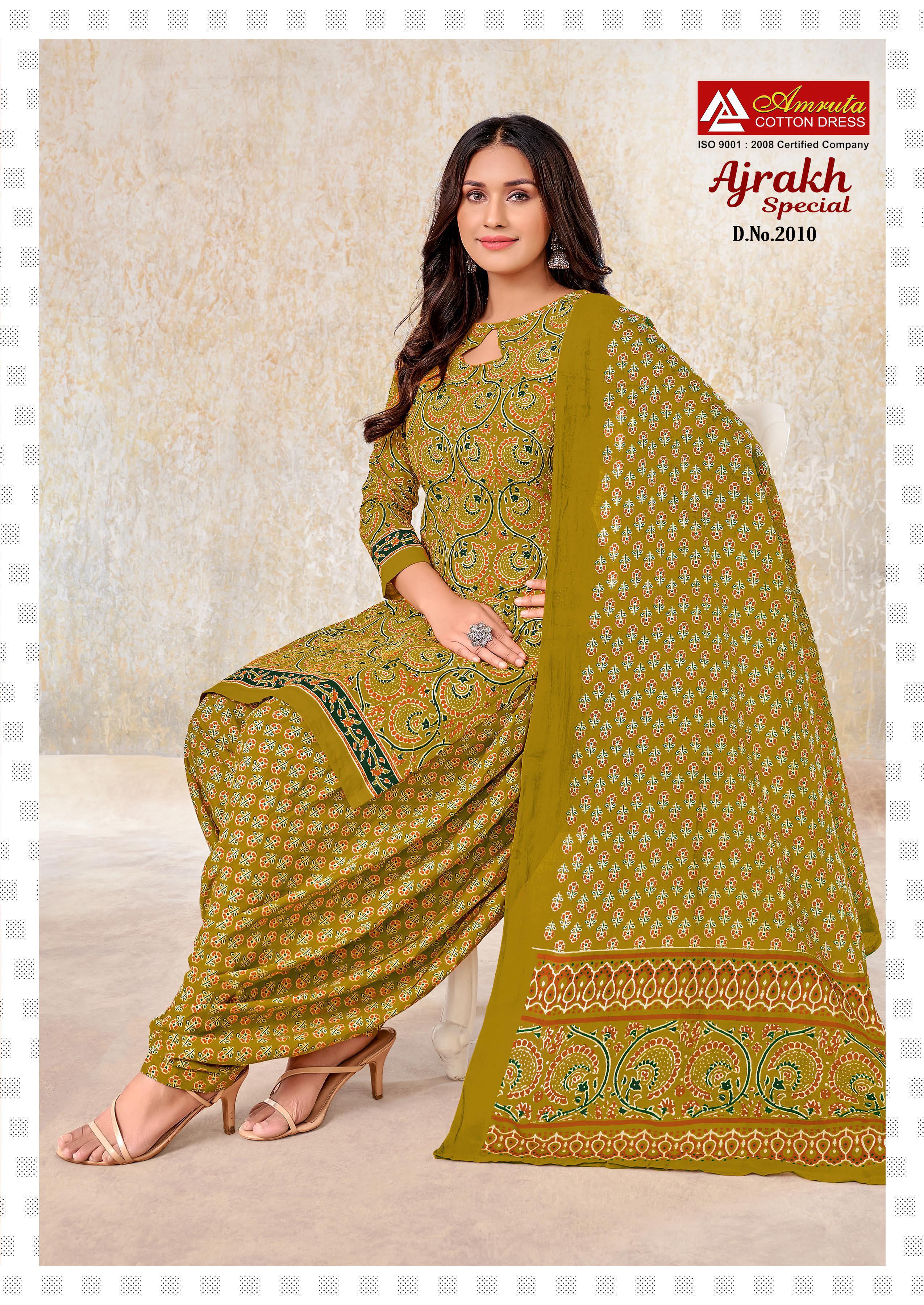 Amruta Cotton Dress Ajrakh Special Vol 2 Cotton Dress Material Wholesale Supplier Jetpur