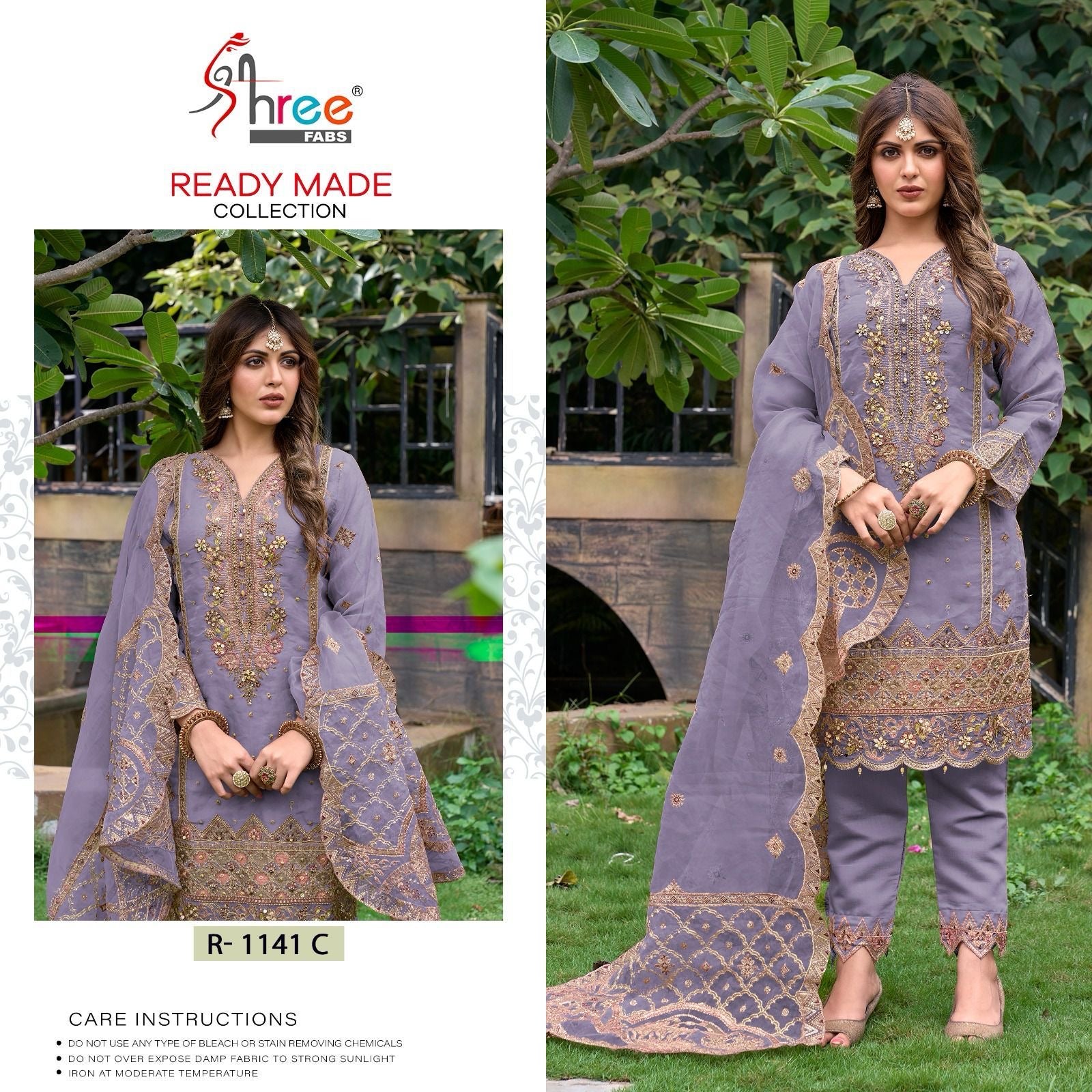 Shree Fabs D.No. R 1141 Organza With Zardoshi Work Readymade Pakistani Suits At Wholesale Rate - jilaniwholesalesuit