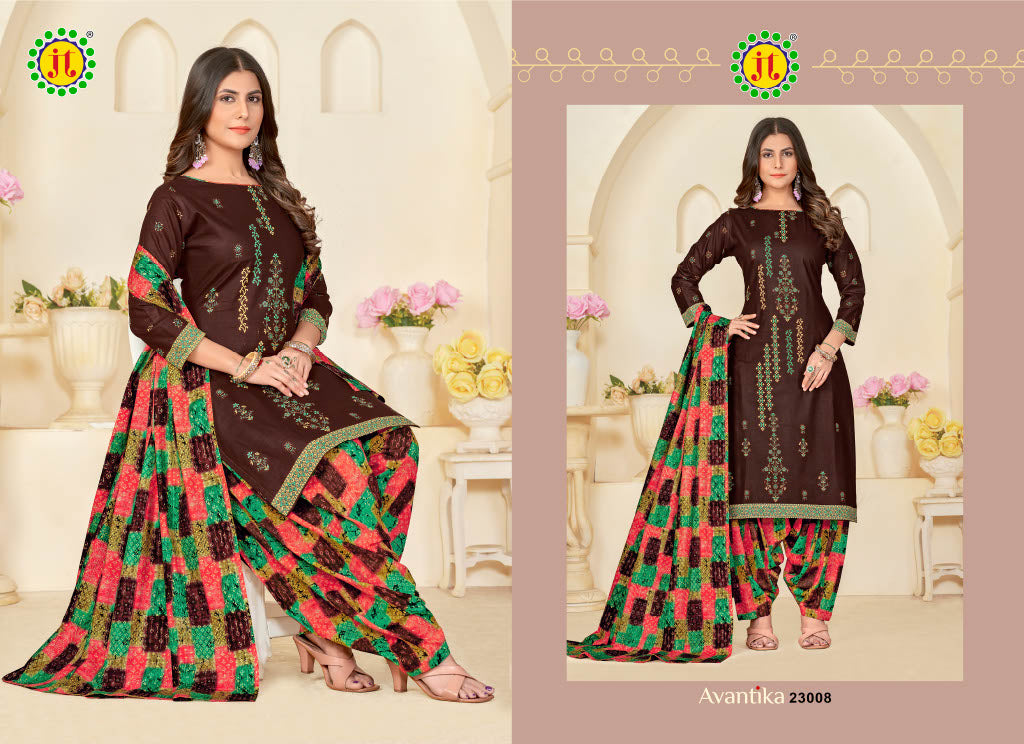 Ladies Cotton Printed Chiffon Dress Material at Rs.800/Piece in jaipur  offer by RR Fabrics