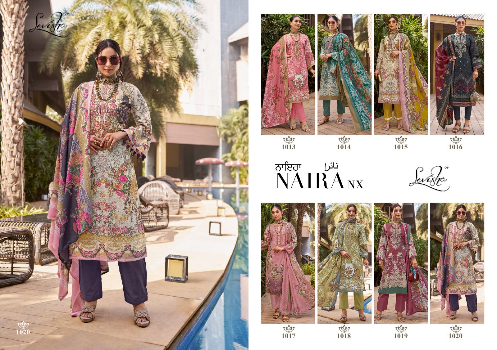 Levisha naira NX cambric cotton with embroidery work Pakistani dresses at wholesale price