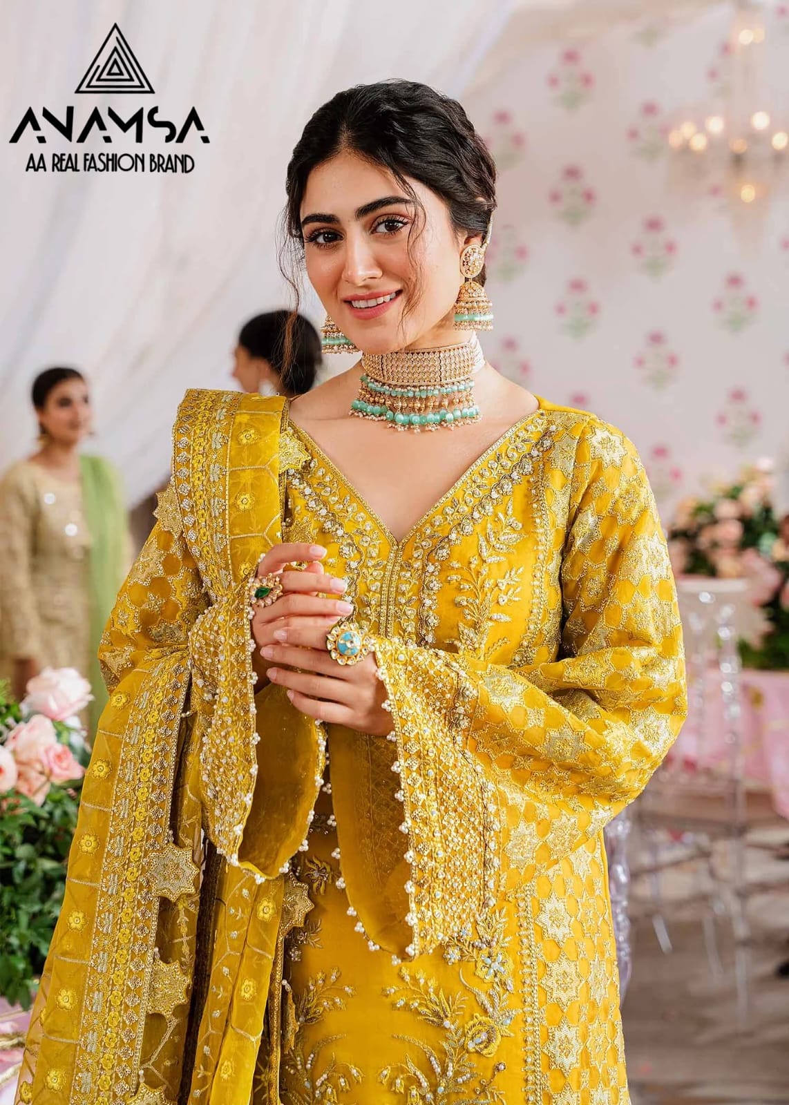 Anamsa D.No. 285 Georgette With Embroidery Work party wear georgette pakistani suit - jilaniwholesalesuit