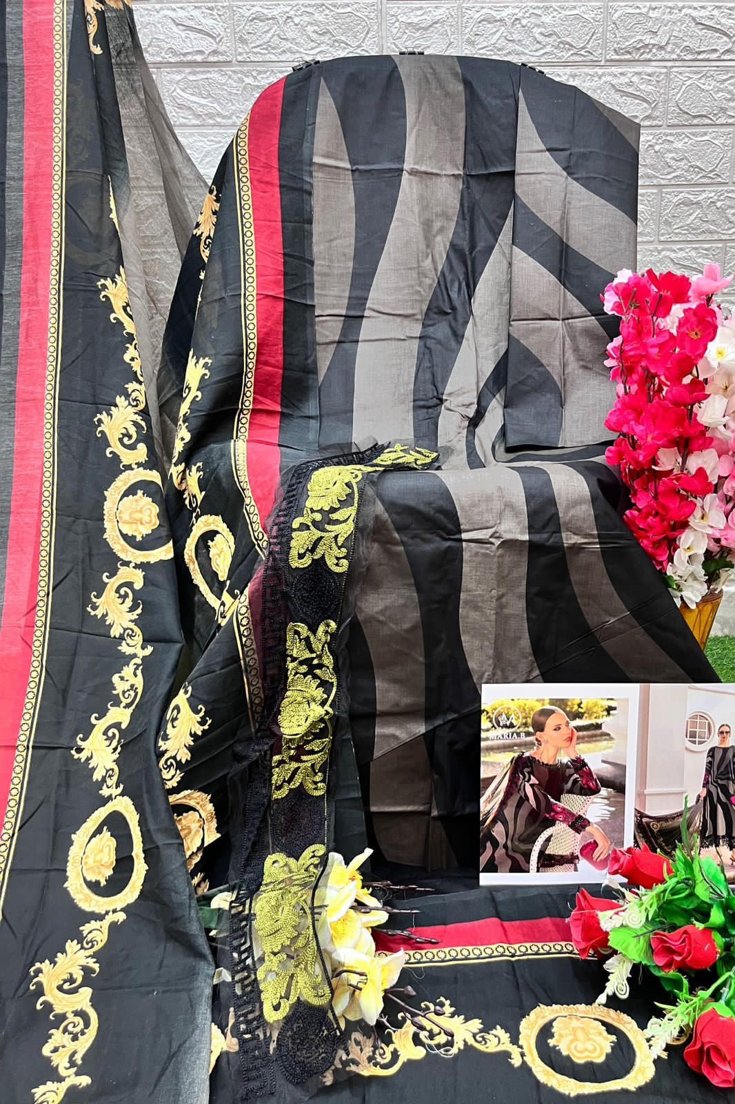 MariaB M prints Pakistani patch work salwar kameez wholesale supplier - jilaniwholesalesuit