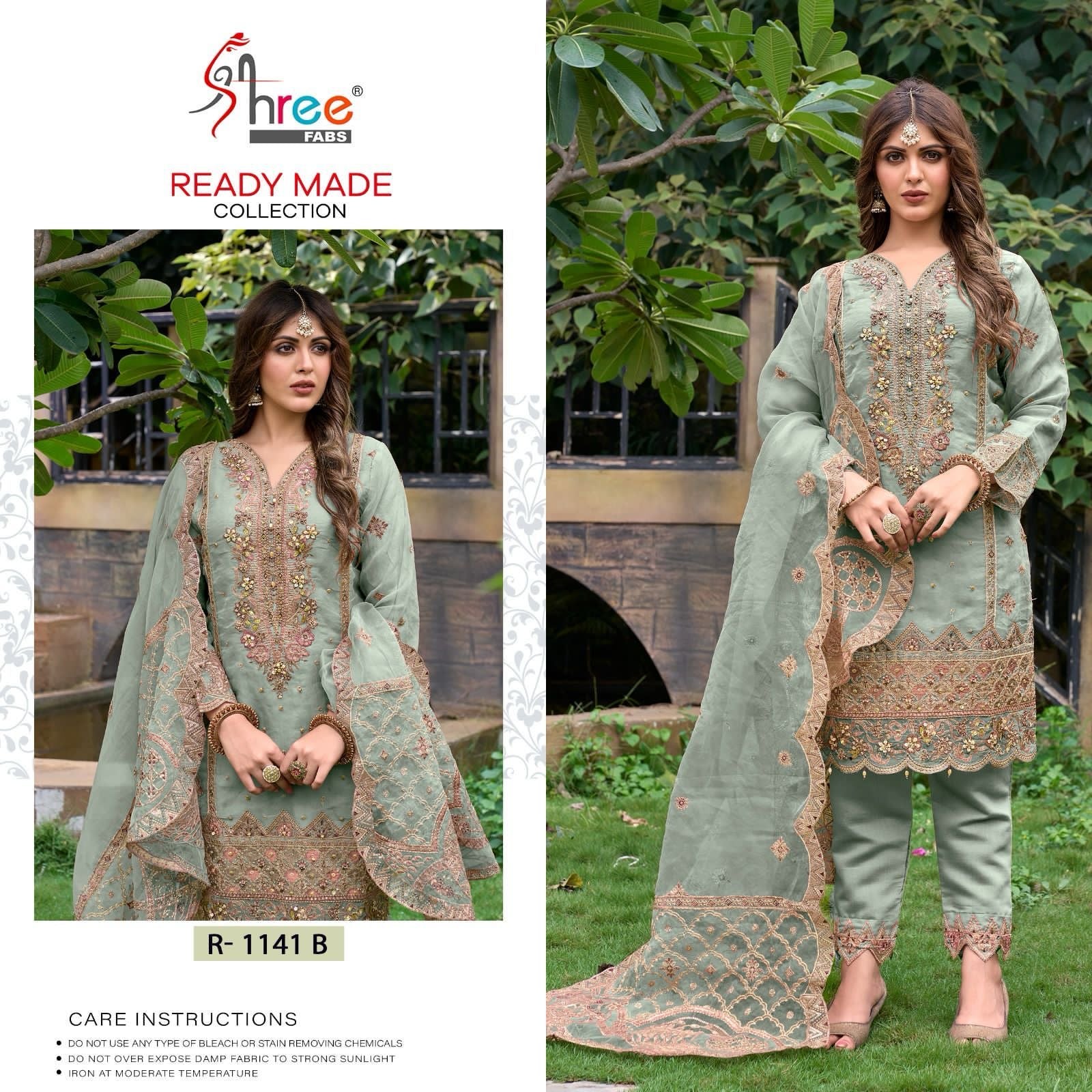 Shree Fabs D.No. R 1141 Organza With Zardoshi Work Readymade Pakistani Suits At Wholesale Rate - jilaniwholesalesuit