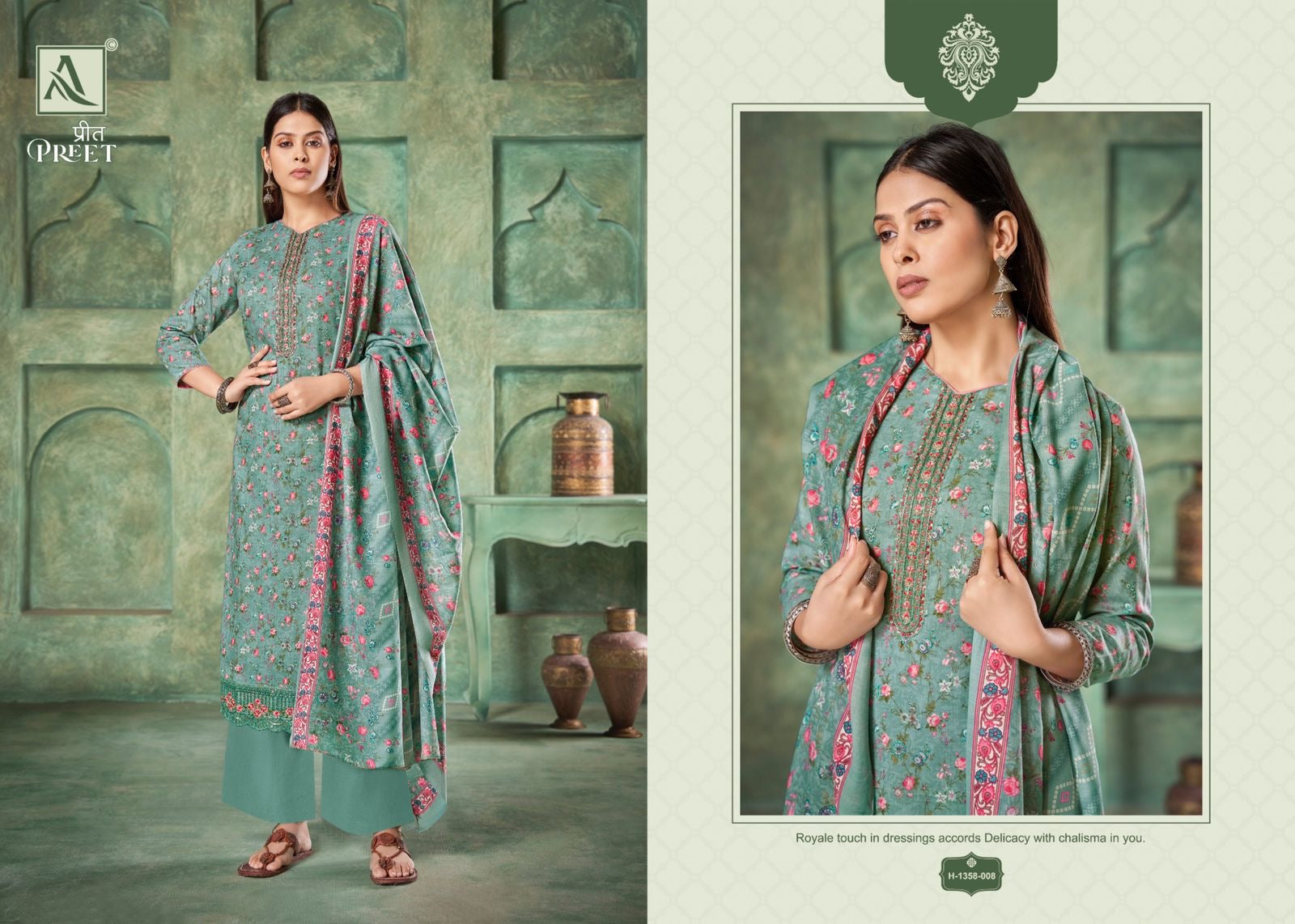 Alok suit Preet cotton with embroidery work salwar suits wholesale supplier in surat
