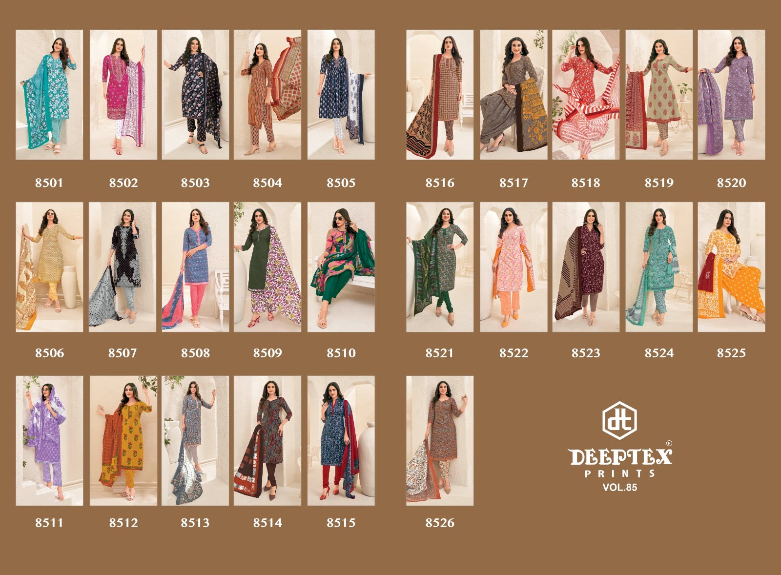 Deeptex Miss India Vol 85 Cotton Printed Dress Material Wholesale Supplier In Jetpur