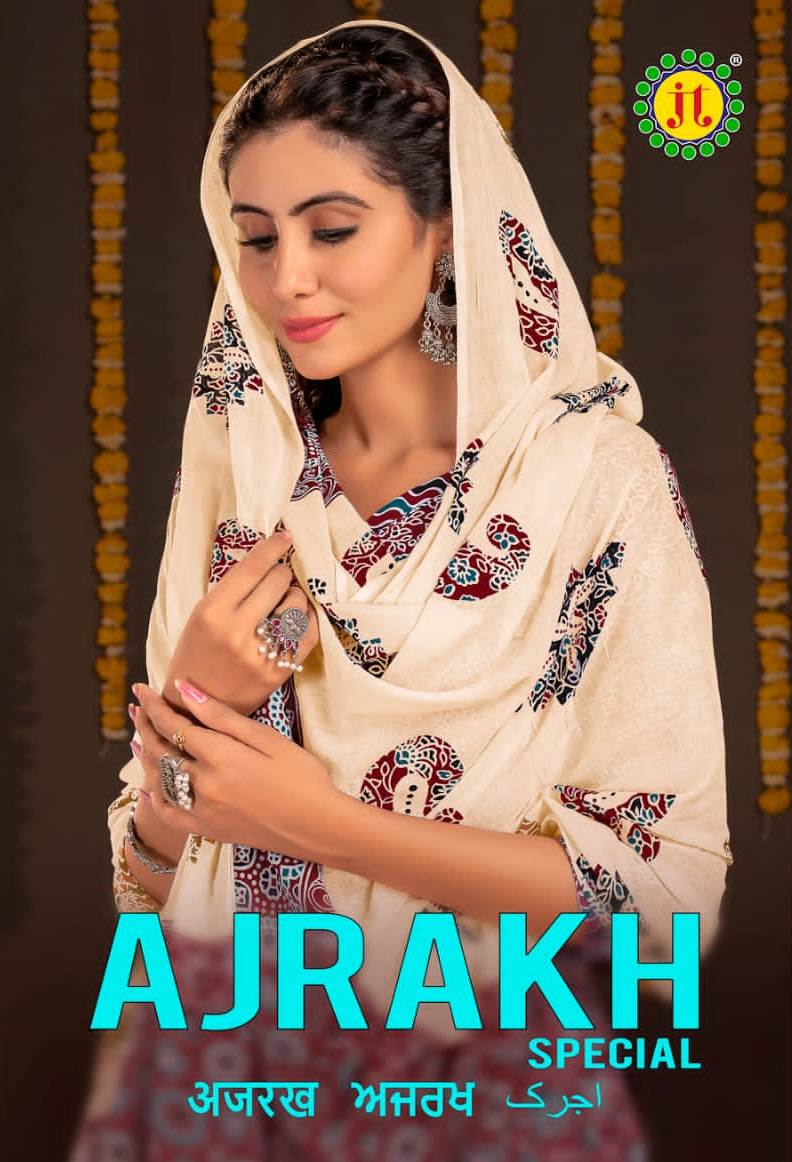 Jt Textile Ajrakh Special cotton printed ajrakh dress material wholesale - jilaniwholesalesuit