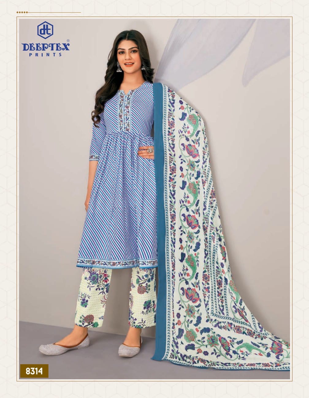 Deeptex prints miss India vol 83 pure cotton Printed dress material wholesale supplier in jetpur - jilaniwholesalesuit