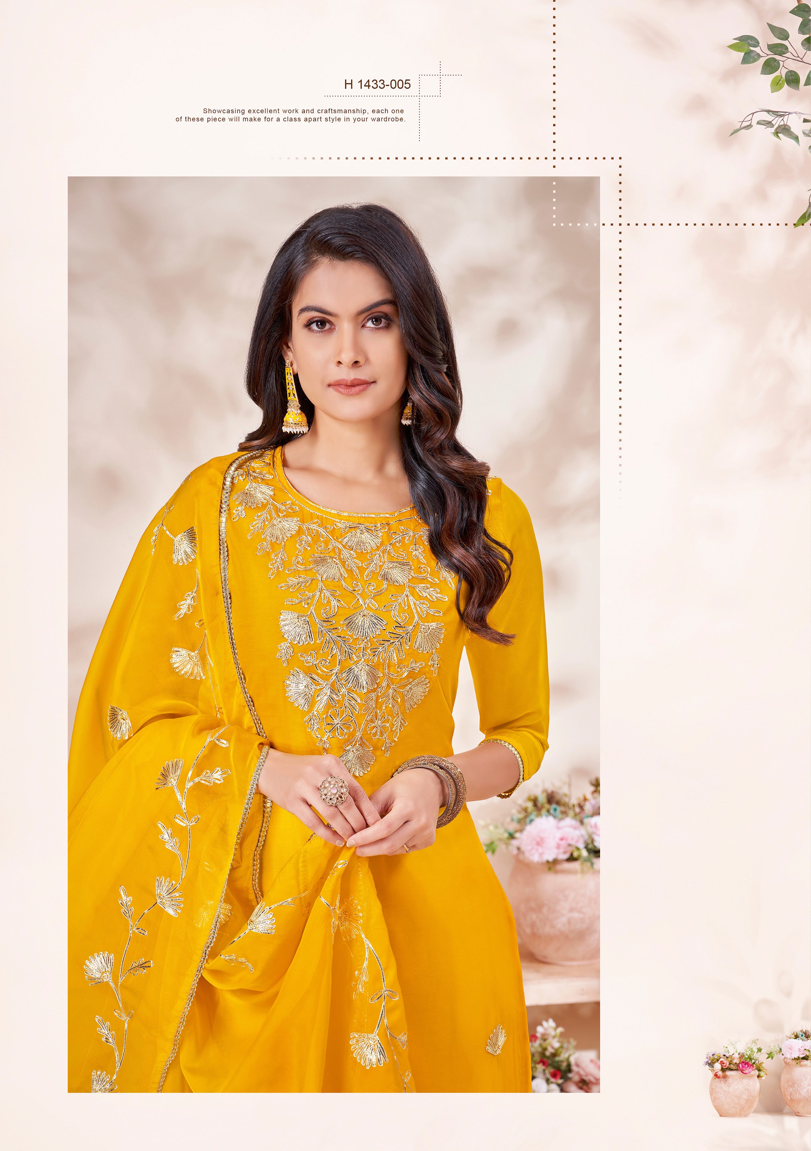 Alok Suits Sparkle Organza Dyed With Gota Work Embroidery Salwar Suit Collection At Wholesale Rate - jilaniwholesalesuit