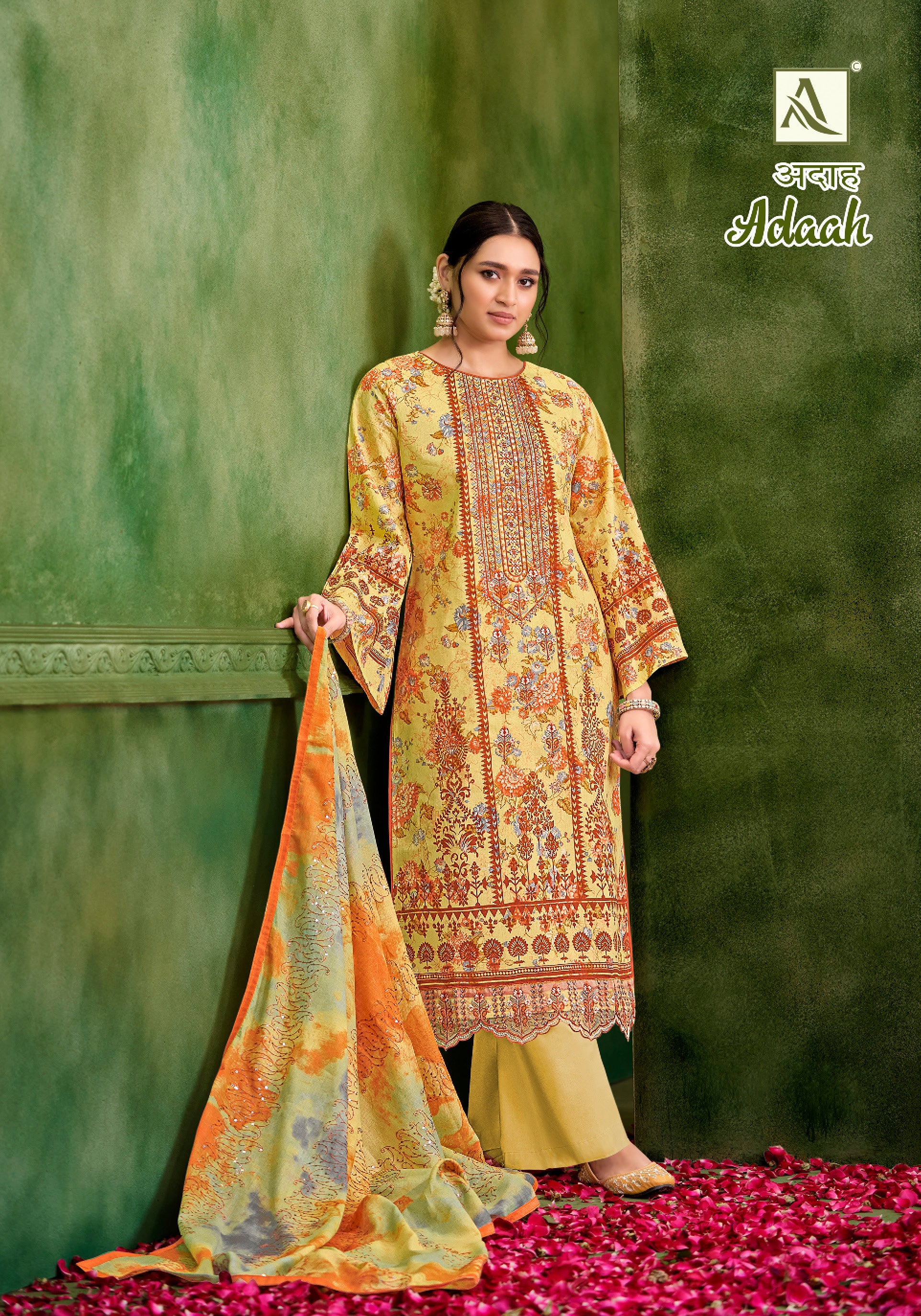 Alok Suit Adaah Cambric Cotton Digital Print With Embroidery Work Salwar Suits Latest Collection - jilaniwholesalesuit