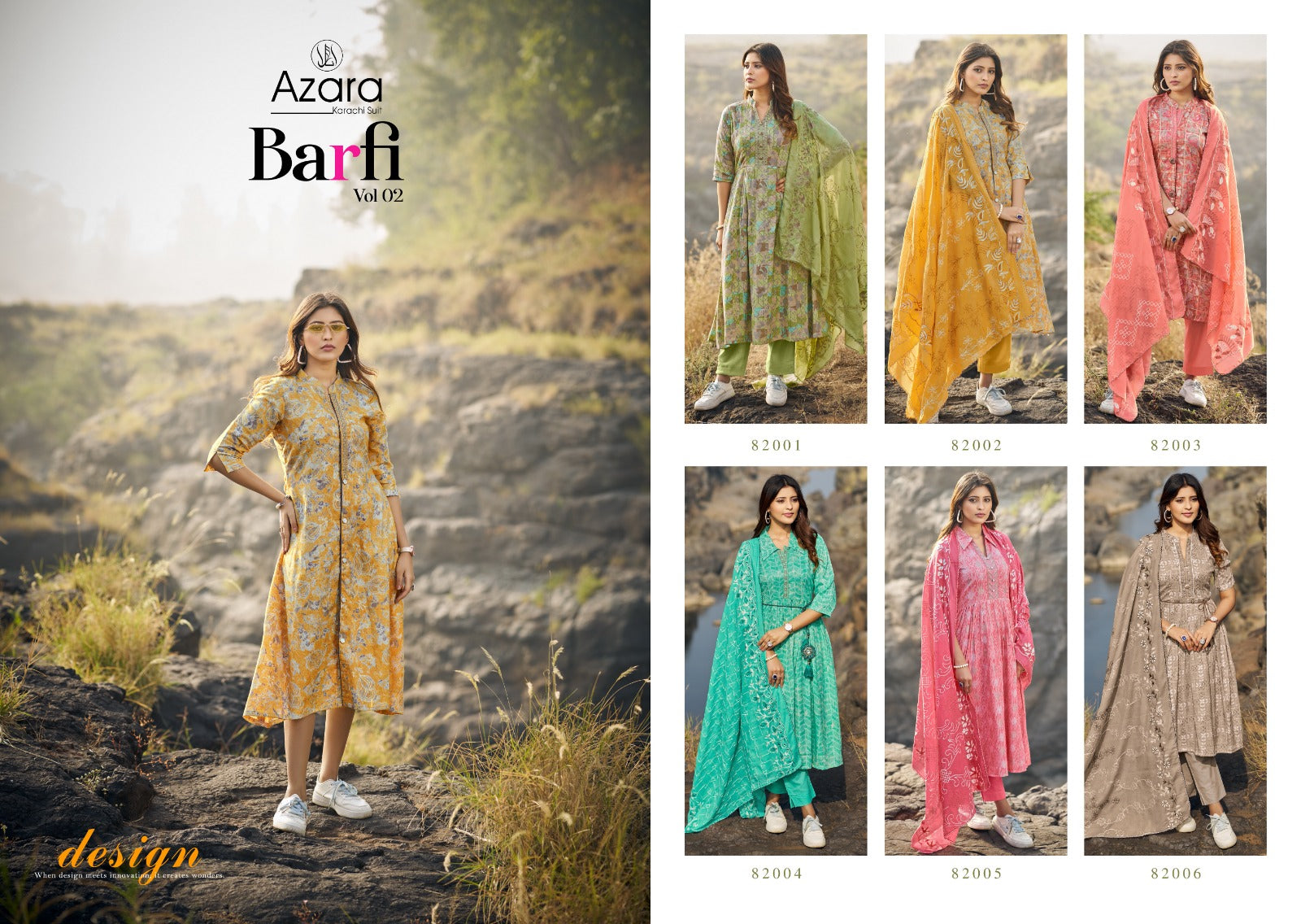 Azara Karachi Suit Barfi Vol 2 Cotton With Embroidery Work Salwar Kameez Wholesale Supplier Surat - jilaniwholesalesuit