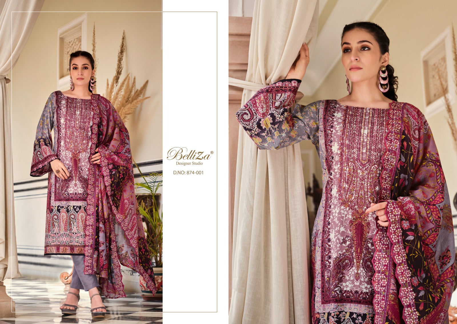 Belliza Designer Suits Guzarish Vol 2 Cotton Digital Print With Embroidery Work Latest Salwar Suits Collection - jilaniwholesalesuit