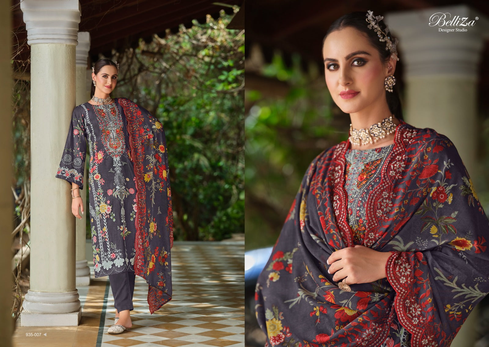 Belliza Guzarish Vol 13 Cotton Pakistani Embroidery Work Salwar Kameez Collection Surat