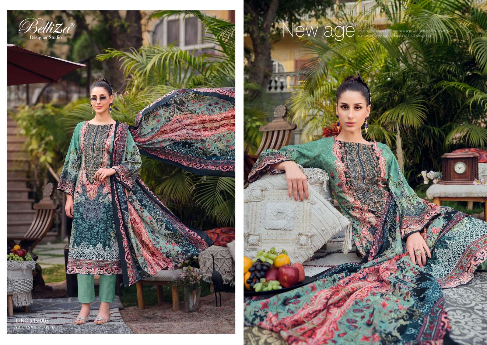 Belliza Naira Vol 64 Cotton Embroidery Work Salwar Suits Collection