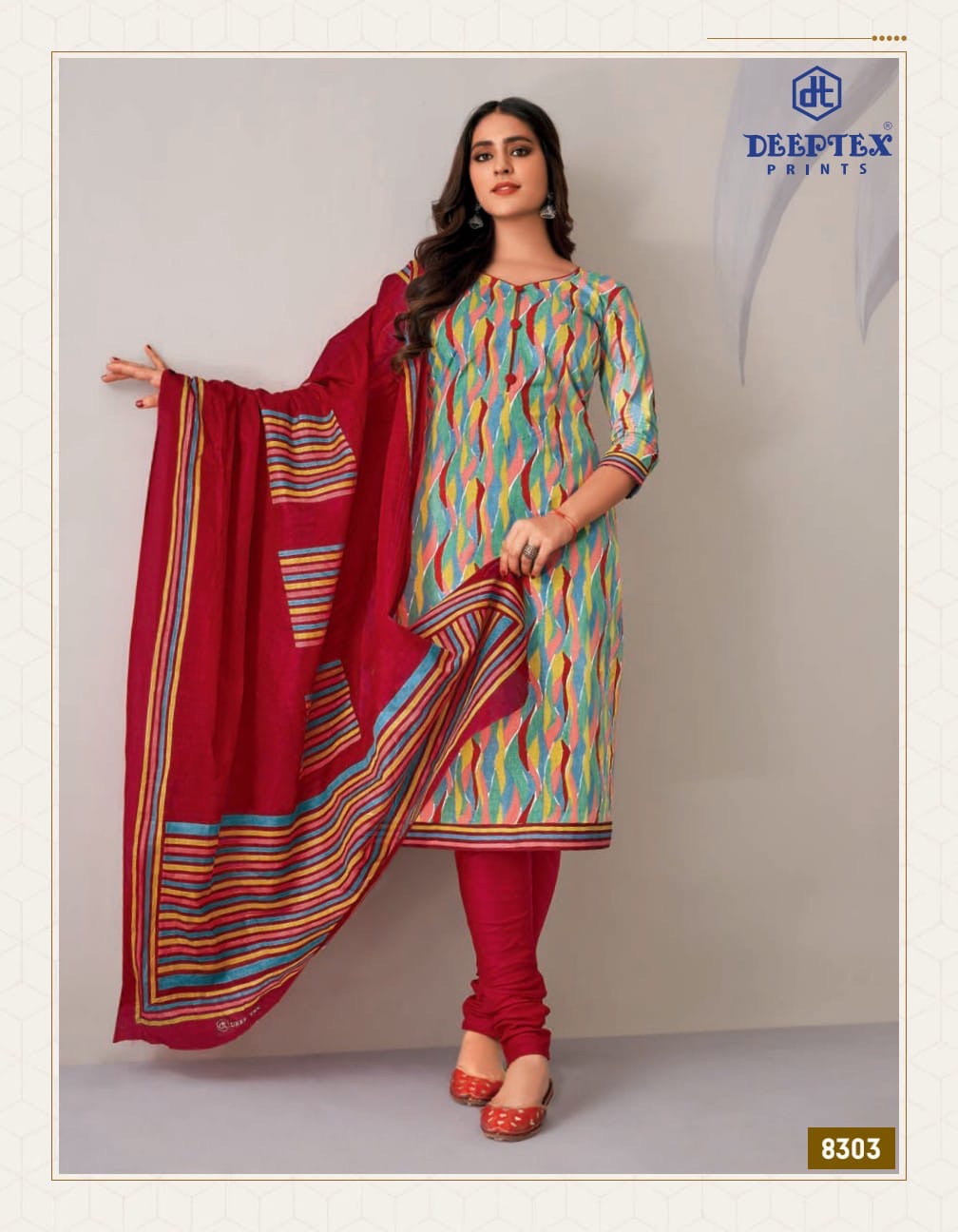 Deeptex prints miss India vol 83 pure cotton Printed dress material wholesale supplier in jetpur - jilaniwholesalesuit