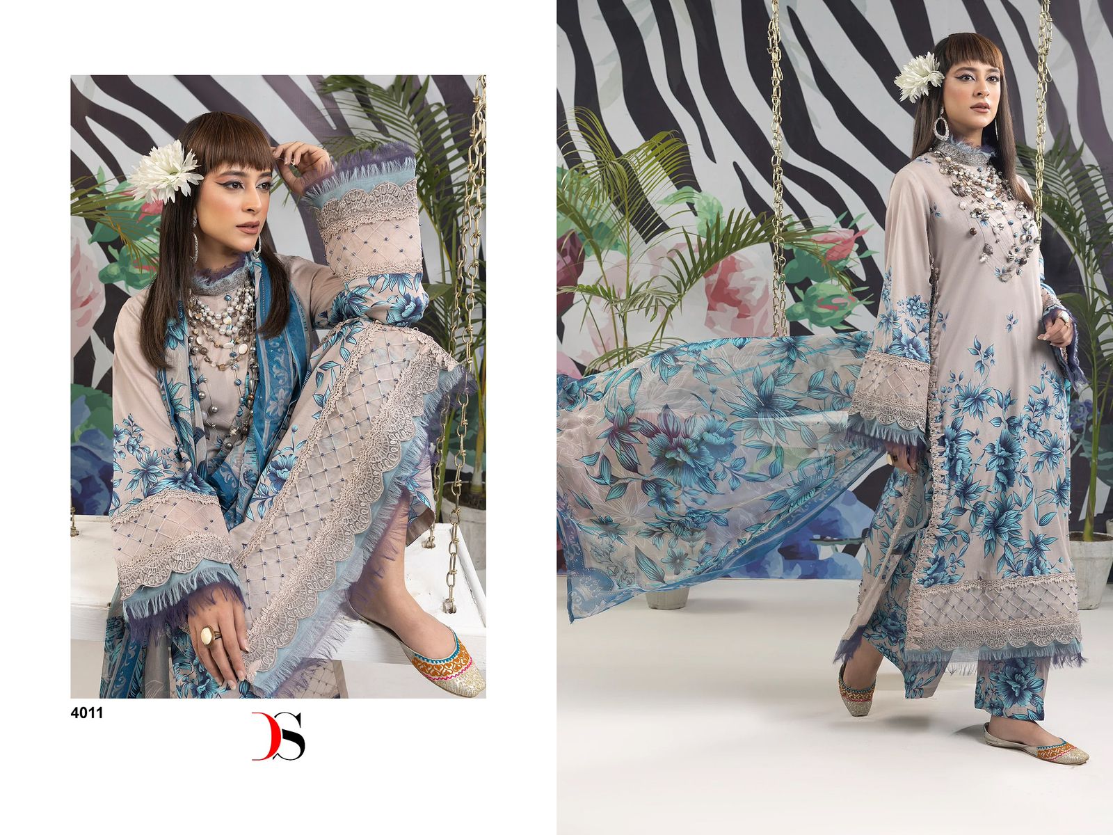 Deepsy suits adan's prints 24 cotton with embroidery work Cotton dupatta pakistani suits wholesale supplier in surat