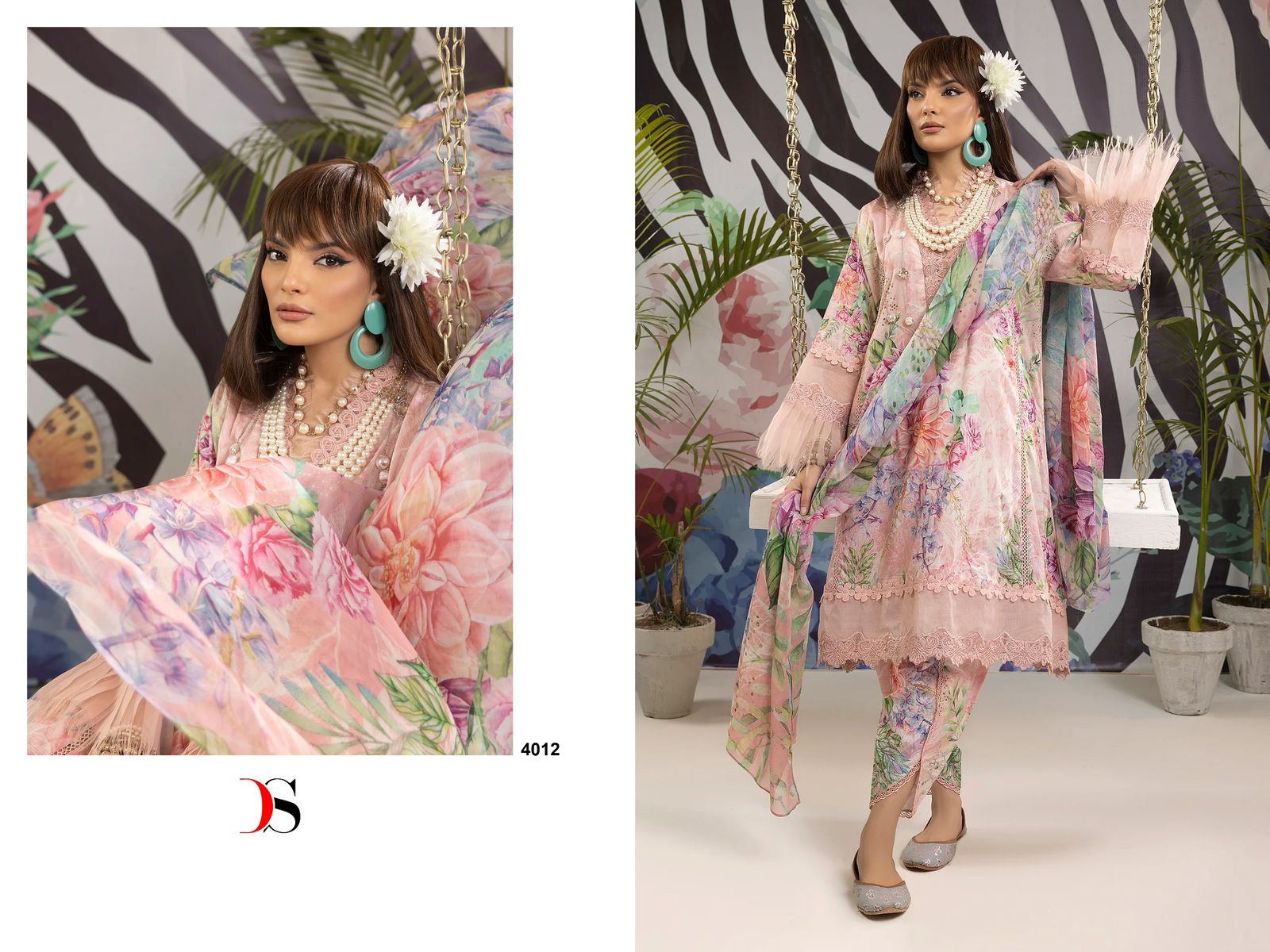 Deepsy suits adan's prints 24 cotton with embroidery work Cotton dupatta pakistani suits wholesale supplier in surat
