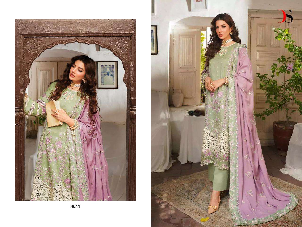 Deepsy Suits Elaf 2 Rayon Cotton With Embroidery Work Designer Pakistani Suits Wholesale Supplier