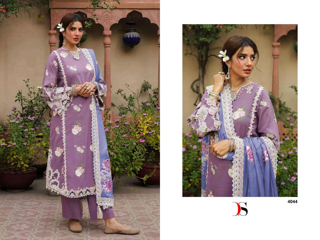 Deepsy Suits Elaf 2 Rayon Cotton With Embroidery Work Designer Pakistani Suits Wholesale Supplier