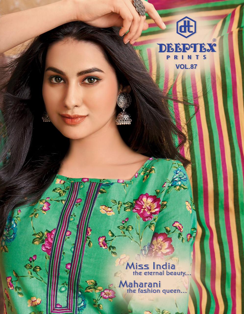 Deeptex Miss India Vol 87 Cotton Deeptex Dress Material Jetpur