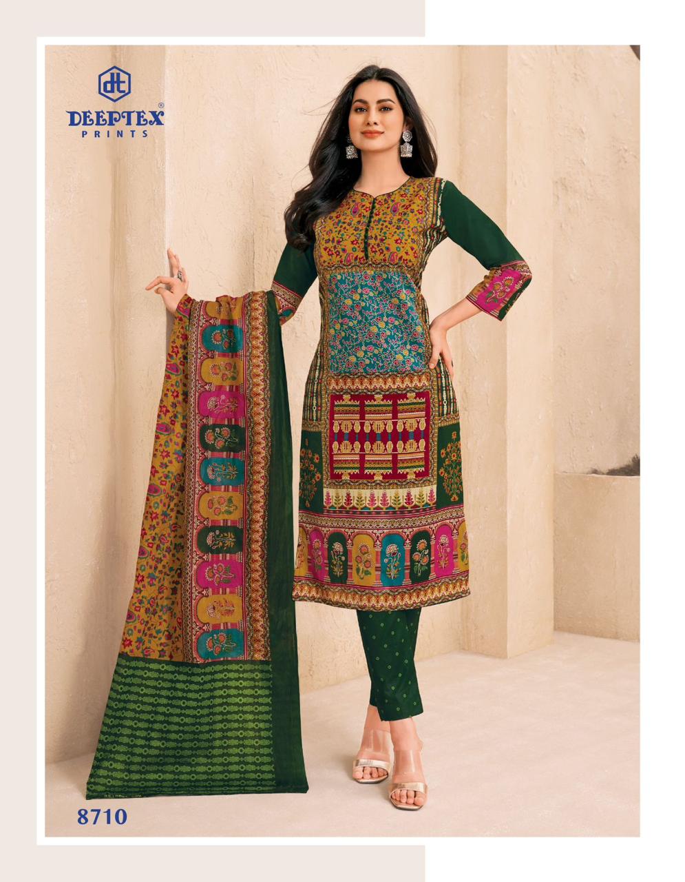 Deeptex Miss India Vol 87 Cotton Deeptex Dress Material Jetpur