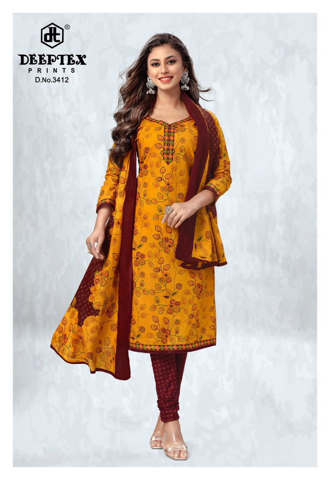 Deeptex Prints Chief Guest Vol 34 Cotton Dress Material Jetpur Wholesale Price