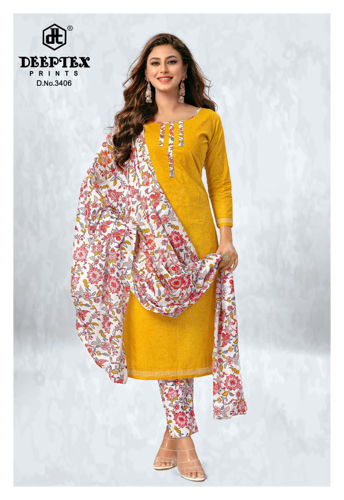 Deeptex Prints Chief Guest Vol 34 Cotton Dress Material Jetpur Wholesale Price