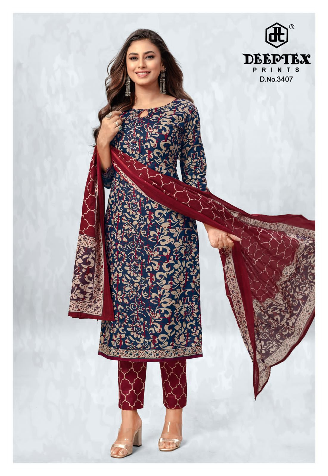 Deeptex Prints Chief Guest Vol 34 Cotton Dress Material Jetpur Wholesale Price