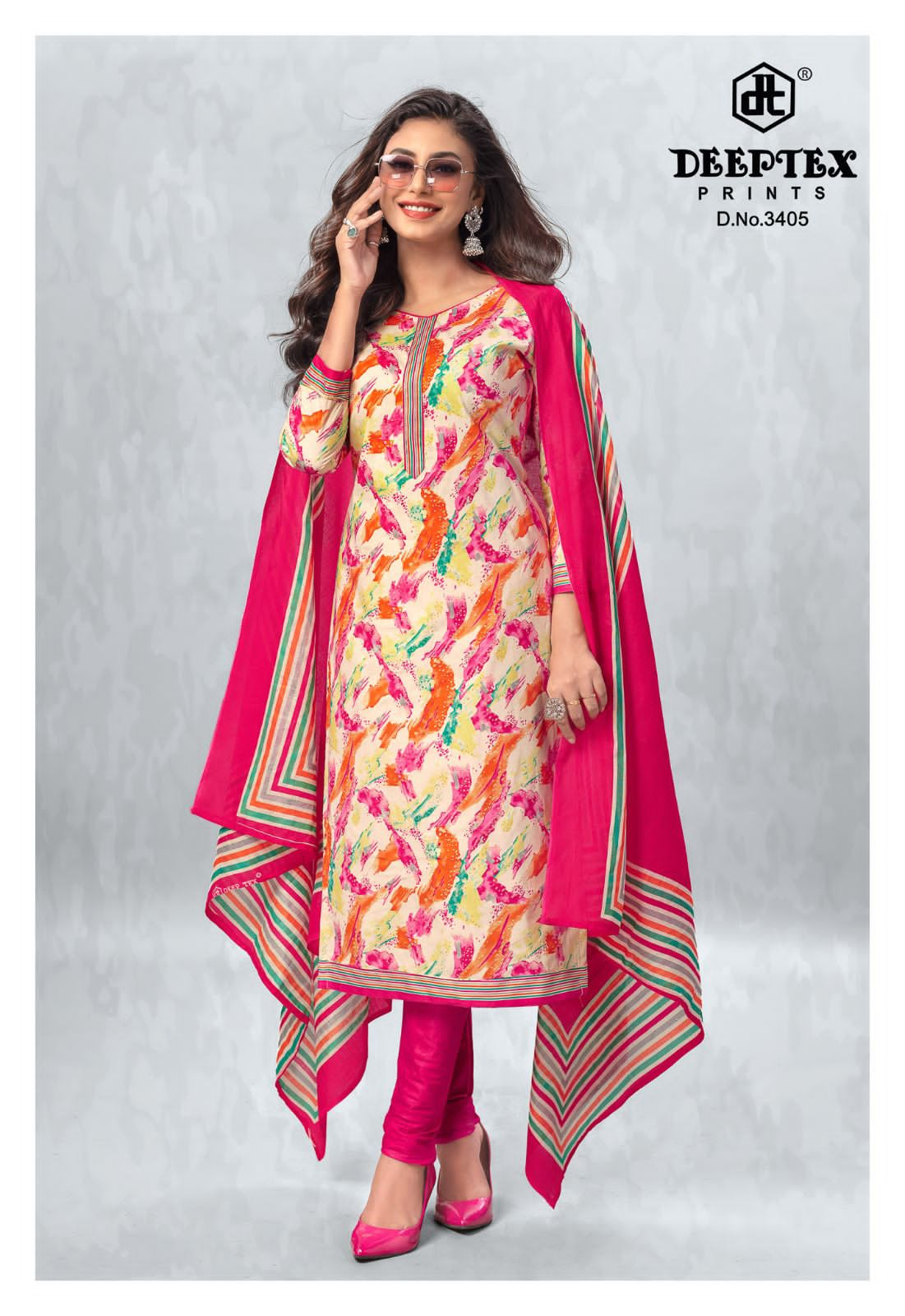 Deeptex Prints Chief Guest Vol 34 Cotton Dress Material Jetpur Wholesale Price