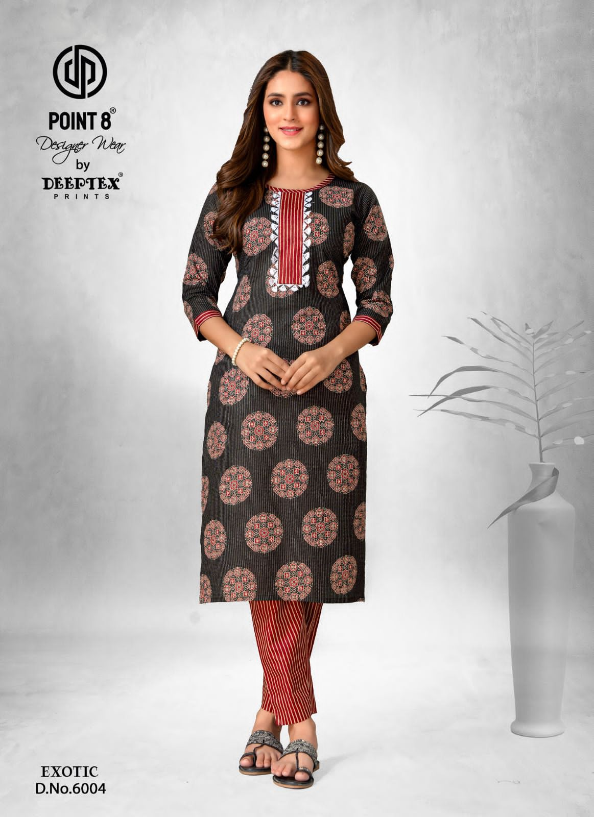 Deeptex Prints Exotic Vol 6 Cotton Kantha Fabric Readymade Kurti With Pant Collection At Wholesale Rate