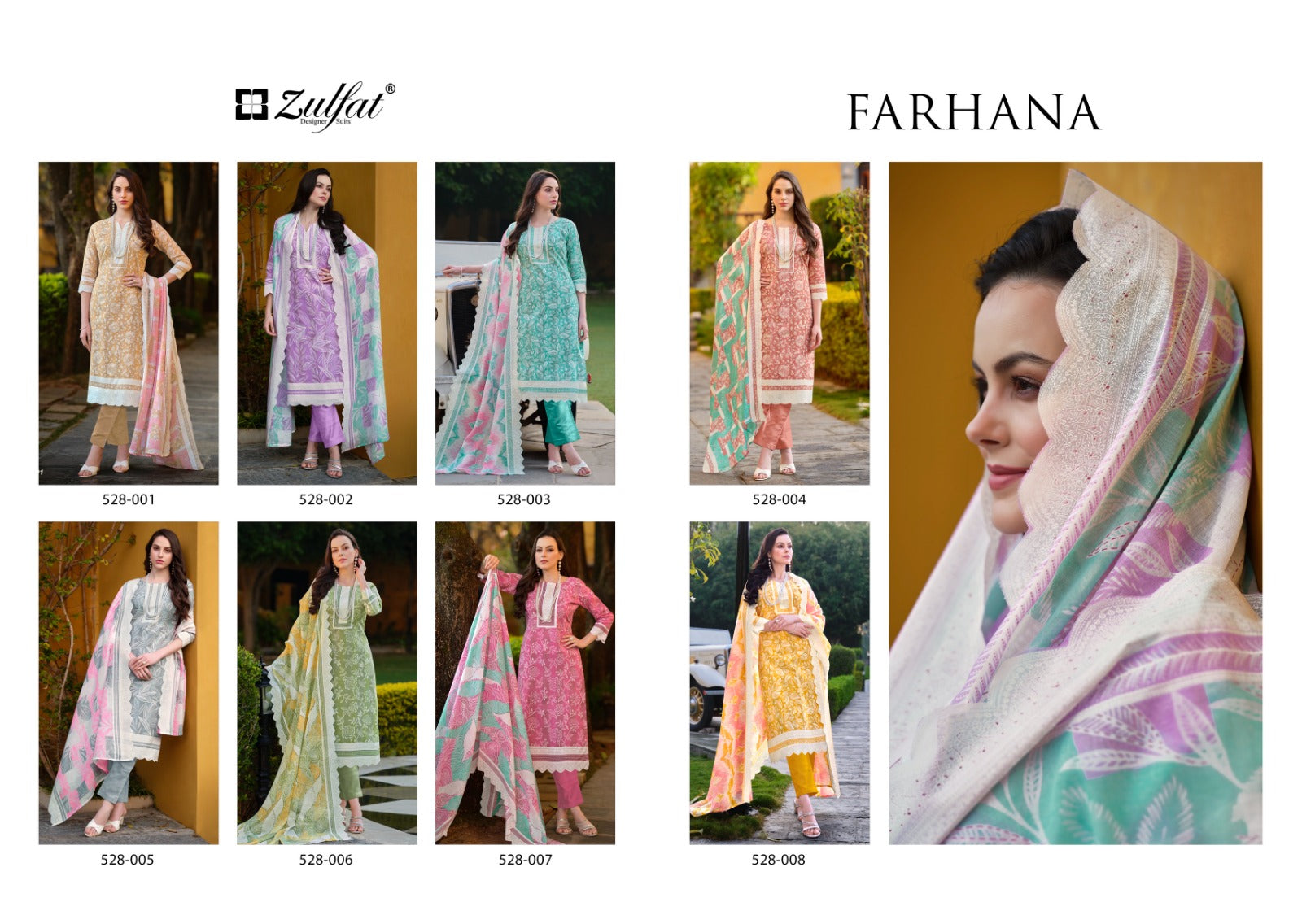 Zulfat Designer Studio Farhana Cotton Designer Print Salwar Kameez Wholesale Catalog