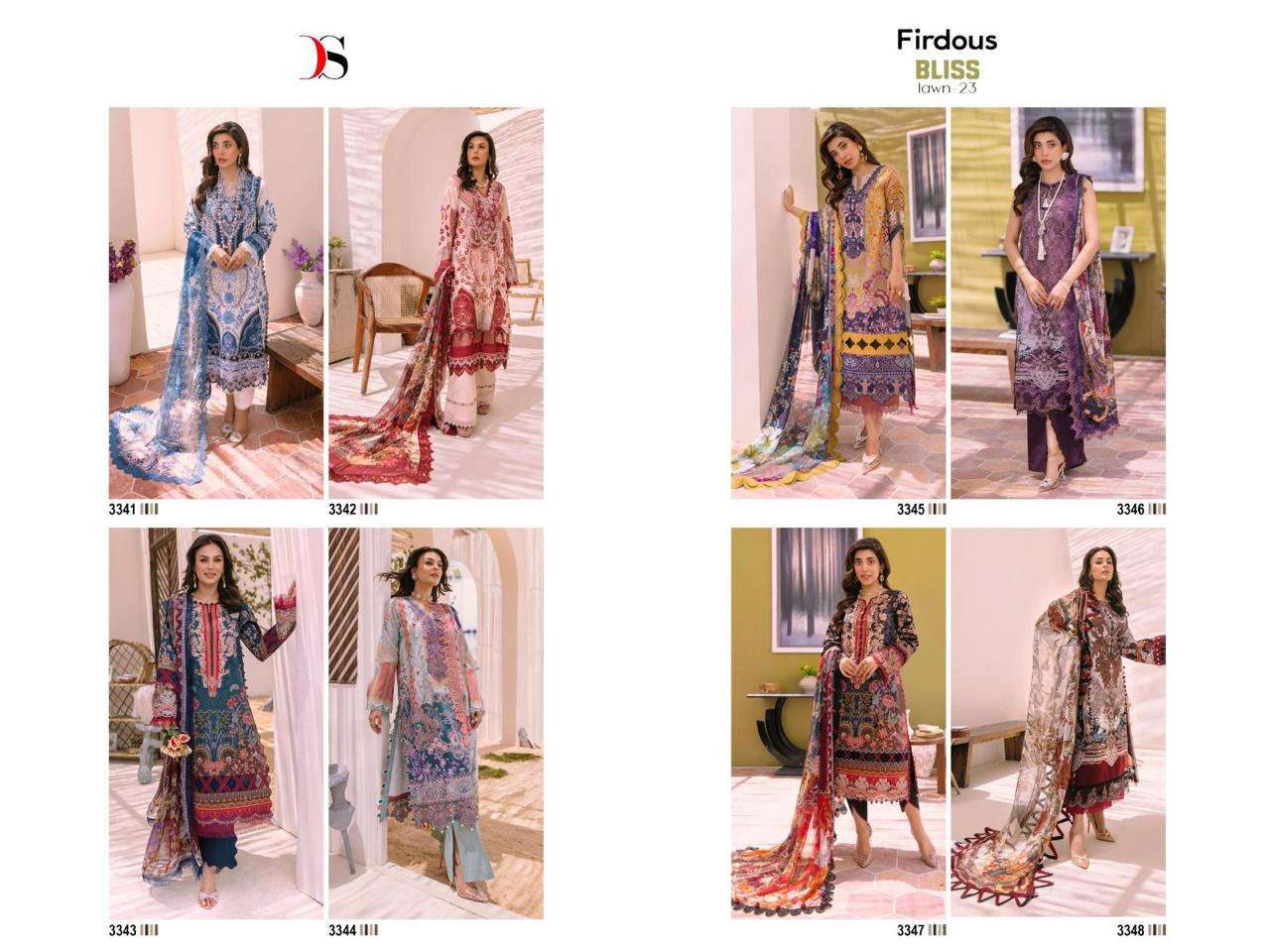 Deepsy suits firdous bliss lawn 23 pakistani suits wholesale manufacturer Cotton Dupatta - jilaniwholesalesuit